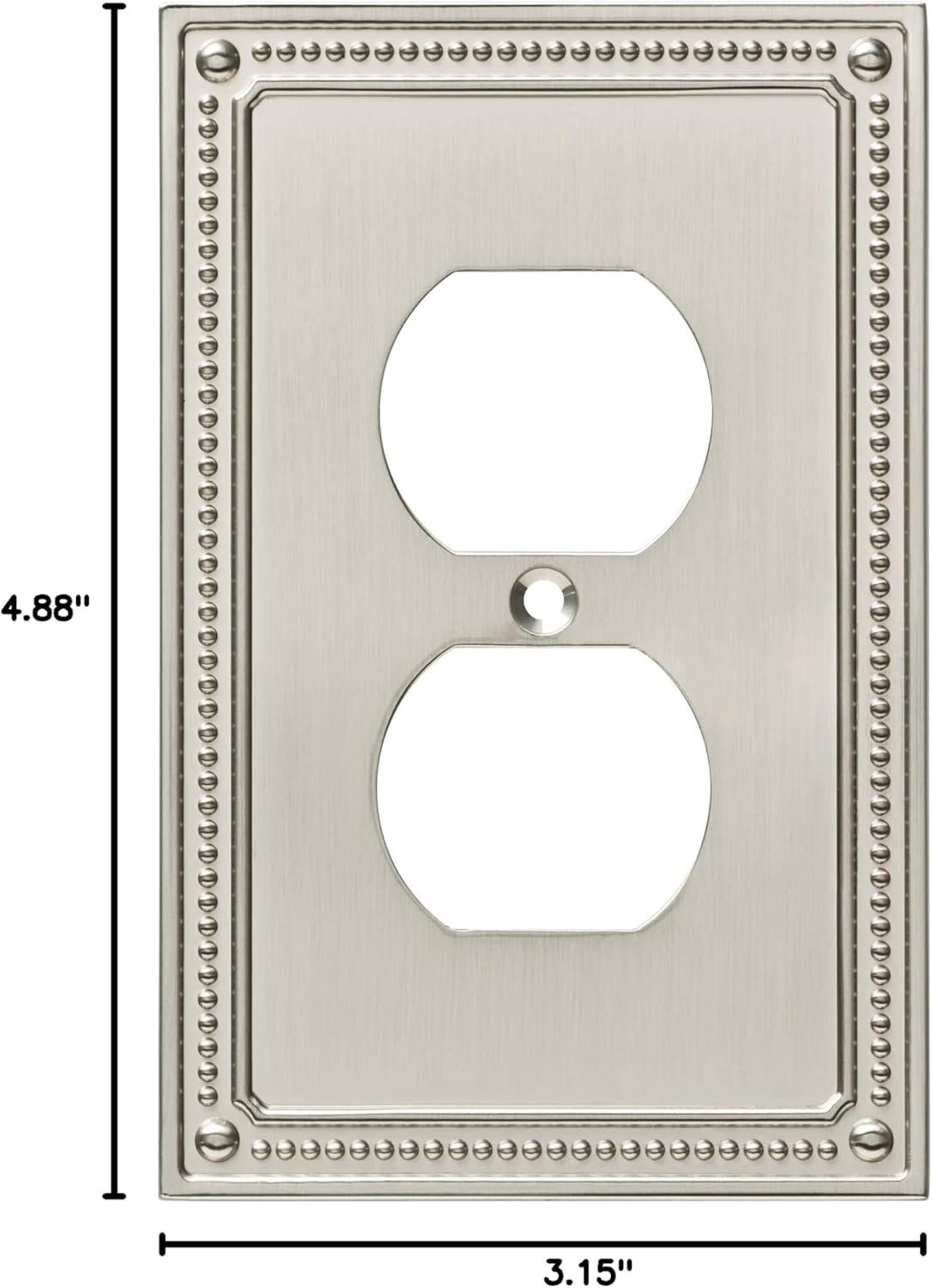 Classic Beaded 1-Gang Duplex Outlet Wall Plate