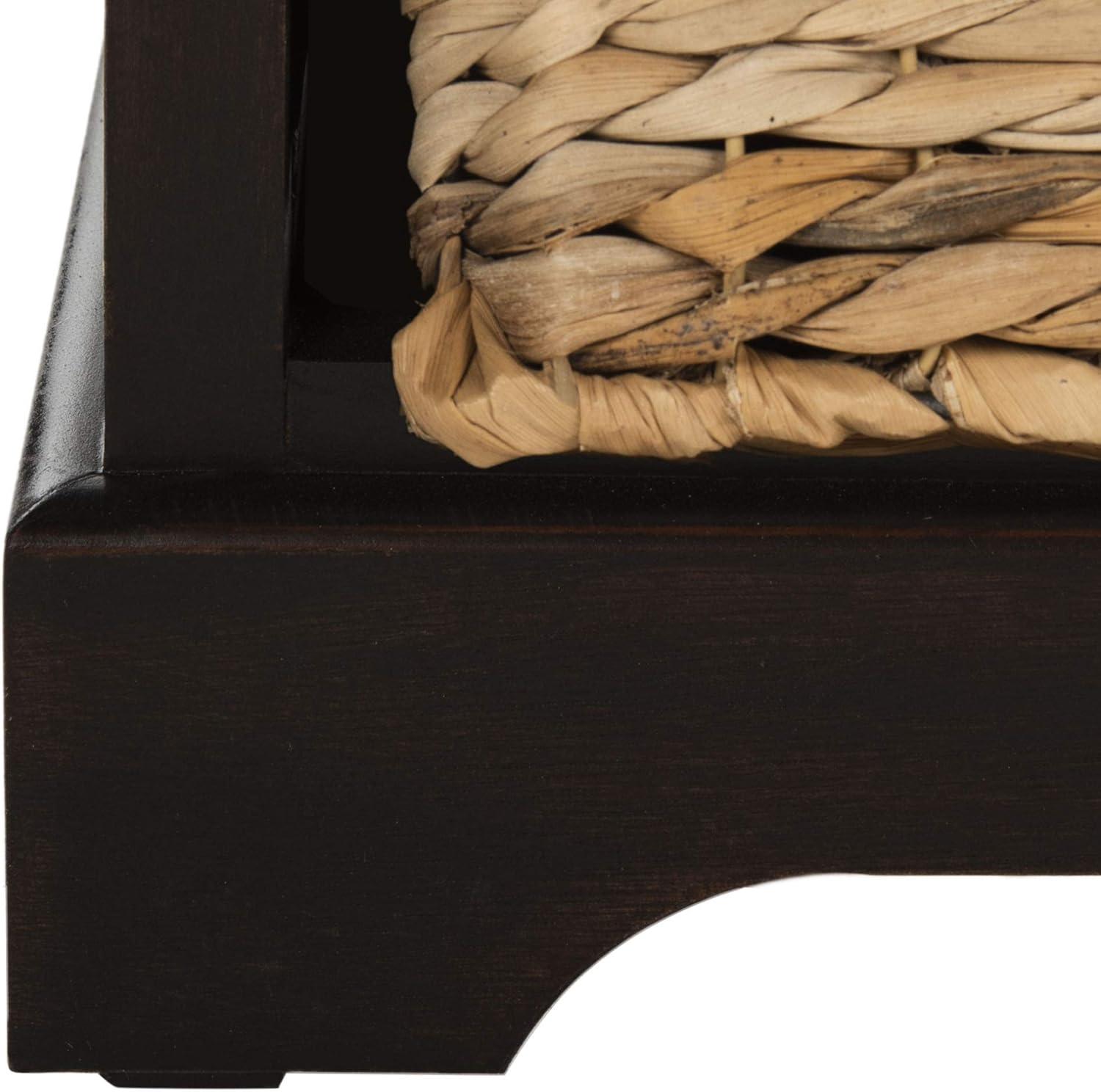 Herman Storage Unit with Wicker Baskets - Red - Safavieh.