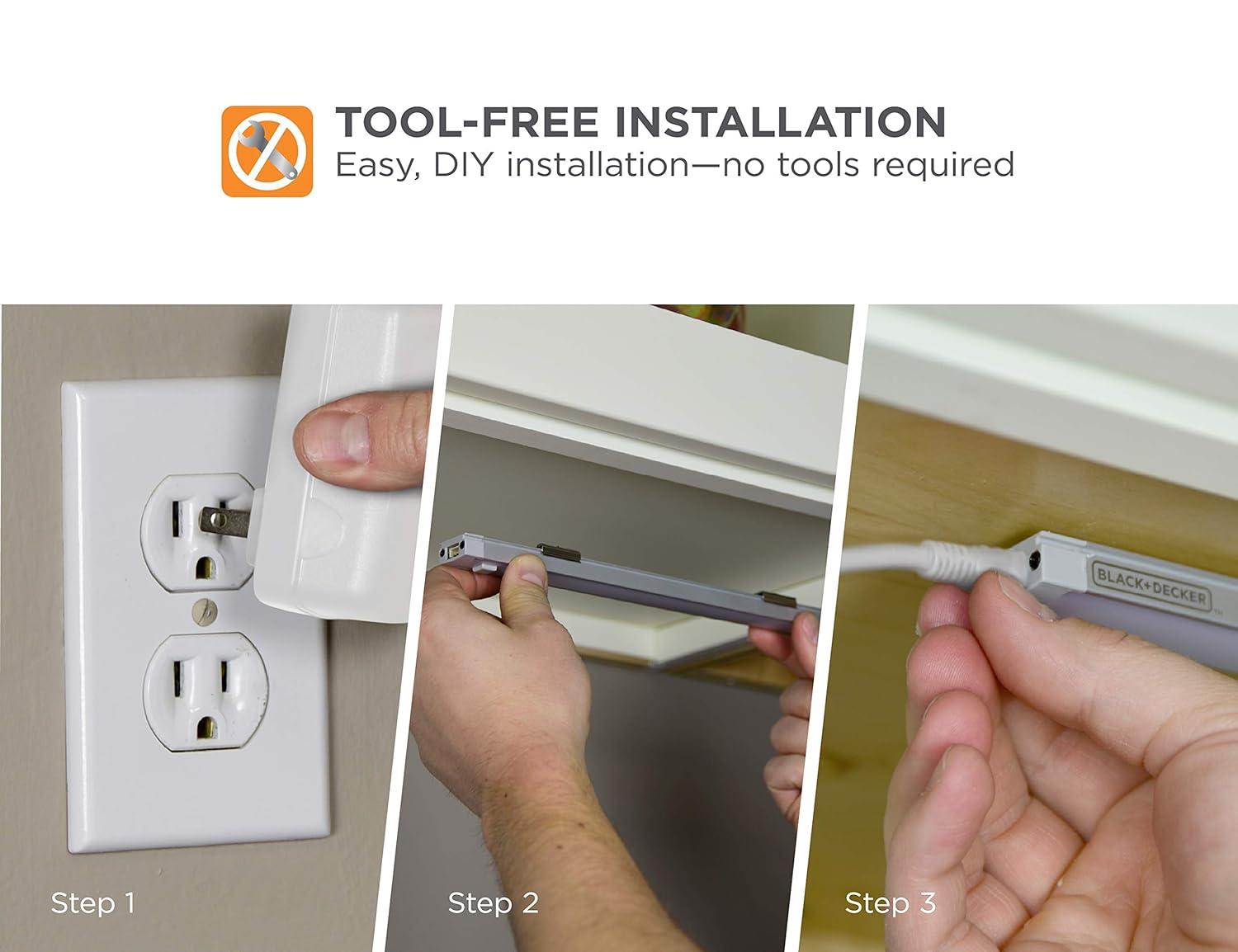 PureOptics™ LED by BLACK+DECKER® LED 9'' Under Cabinet Linkable Light Bar LEDUC9-5WK