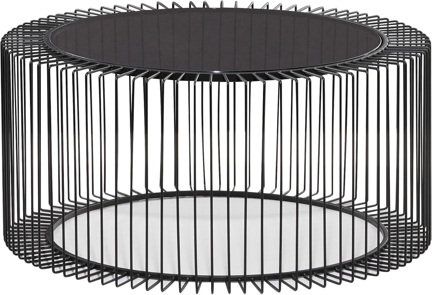 Contemporary Metal Coffee Table Black - Olivia & May: Modern Glass Top, No Assembly Required