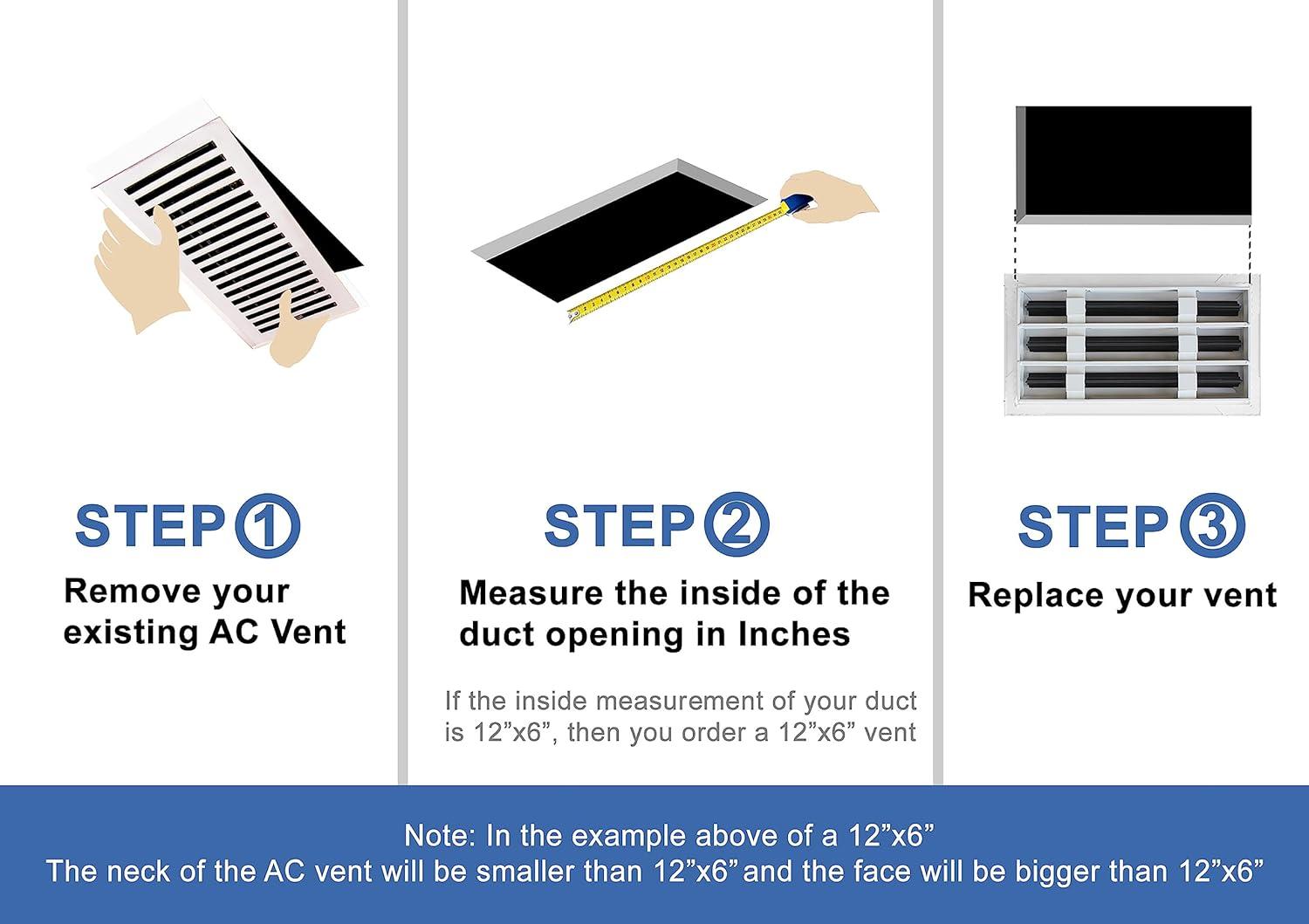 Texas Buildmart BUILDMART - 12x4 Modern AC Vent Cover - Standard Linear Slot Diffuser - Register Grille / Size: 2" H x 4" W x 12" L
