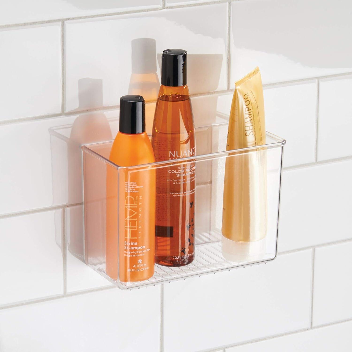 Clear Plastic Wall Mount Organizer for Kitchen and Bathroom