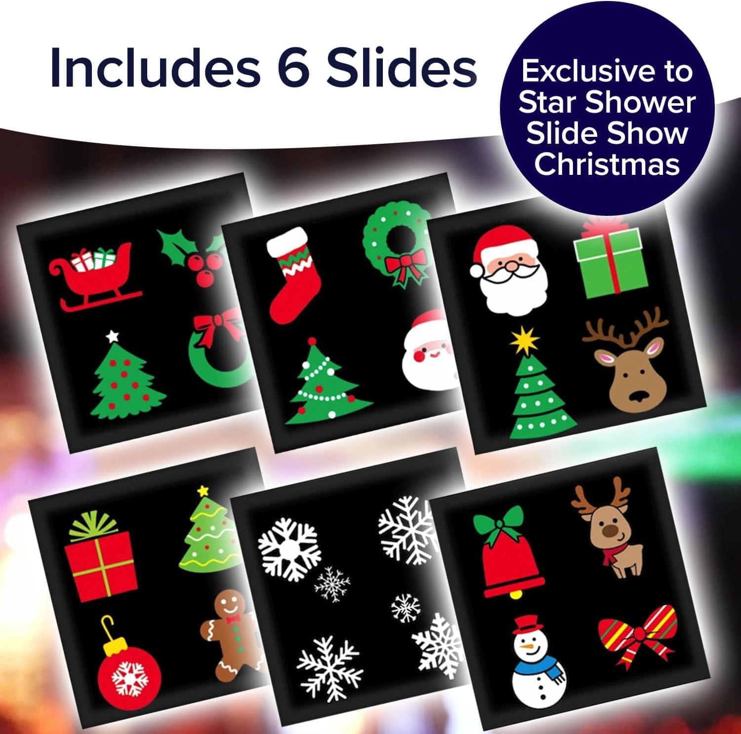 Star Shower Christmas Slide Show LED Holiday Projector, AS-SEEN-ON-TV, Remote Control