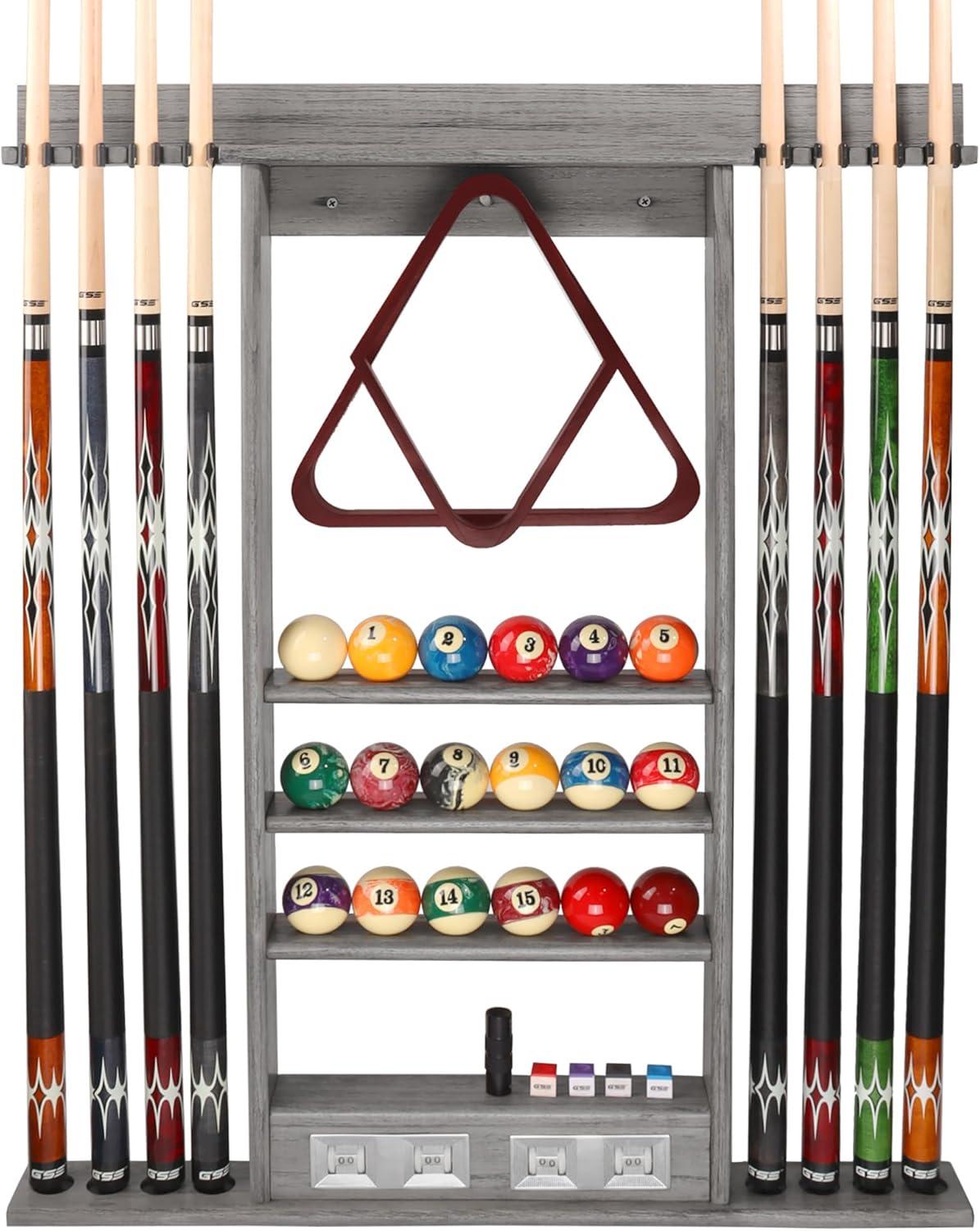 GSE Games & Sports Expert GSE Games & Sports Expert Wood Pool Cue Rack