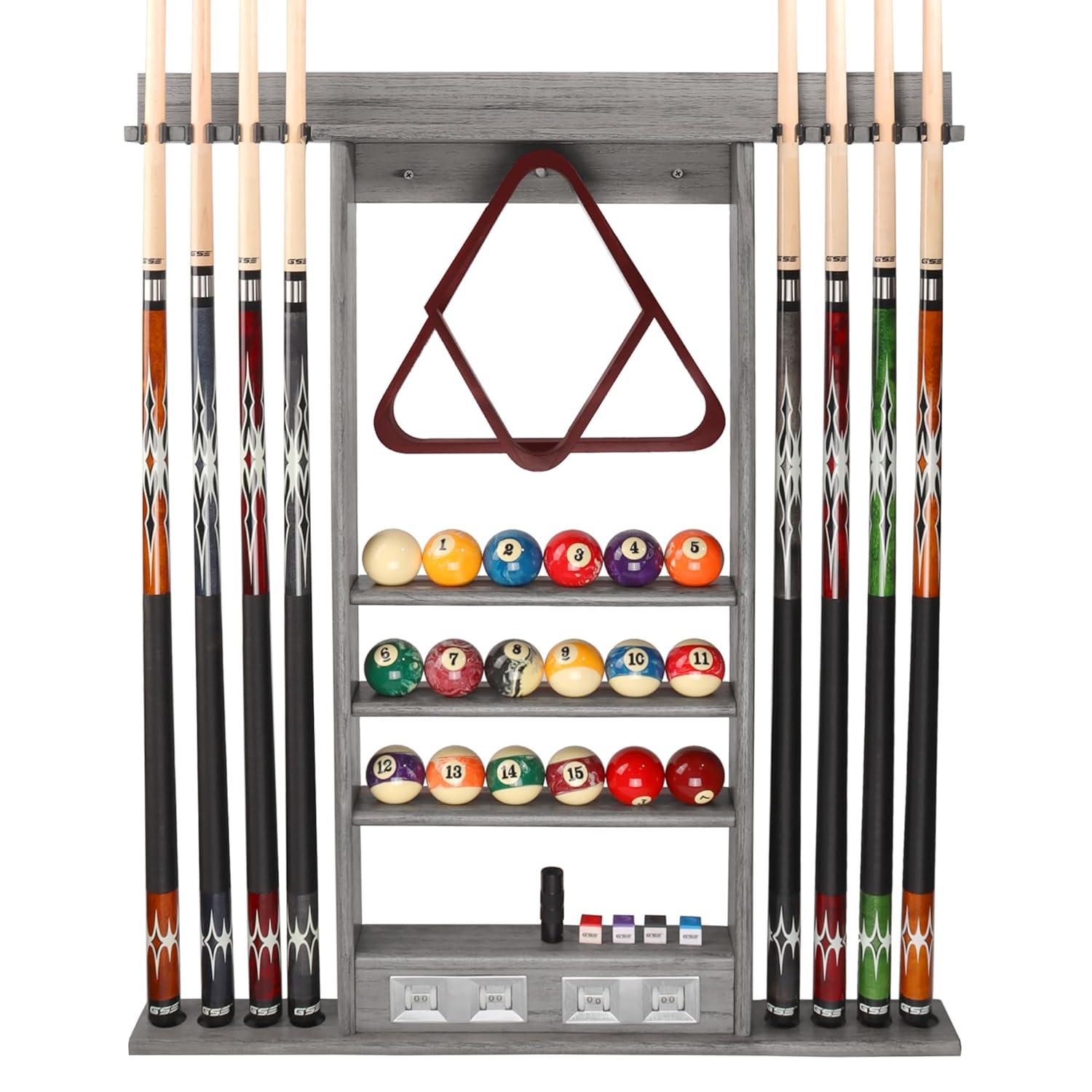 GSE Games & Sports Expert GSE Games & Sports Expert Wood Pool Cue Rack