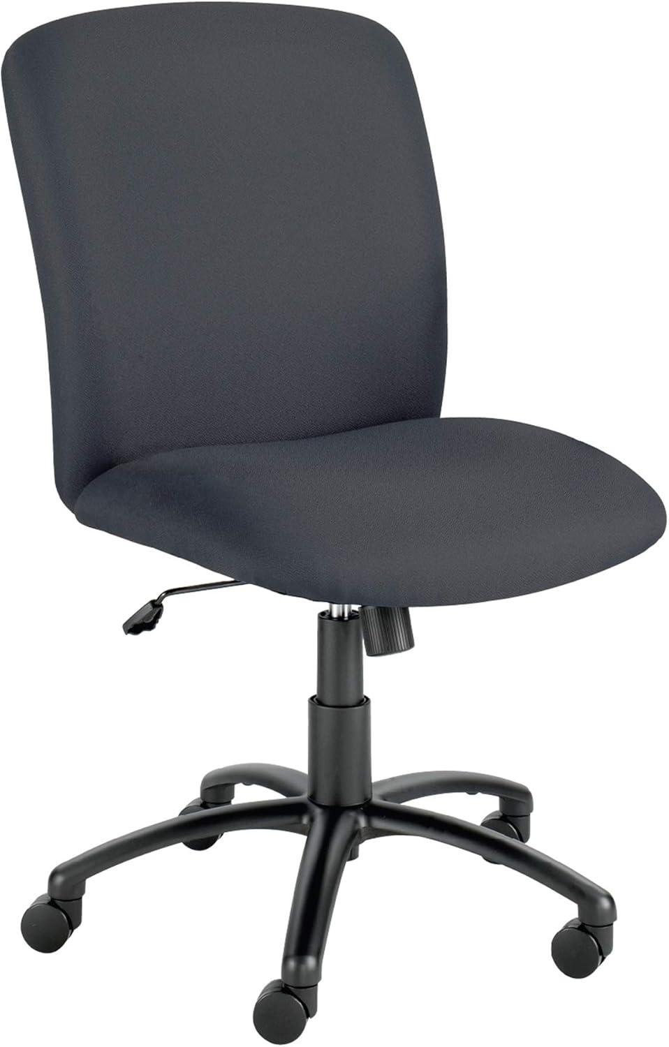 Safco Big & Tall Executive High-Back Chair Black Foam, Polyester Seat - Polyester Back - Black Steel Frame - 5-star Base - Black - 22.25" Seat Width x 20.75" Seat Depth - 27" Width x 30.3" Depth x 44.