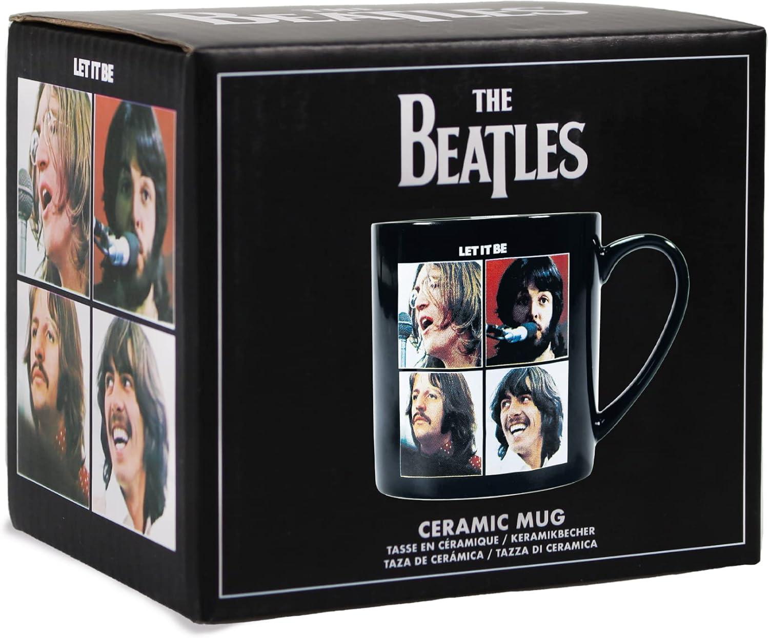 The Beatles Let It Be Black Ceramic Mug