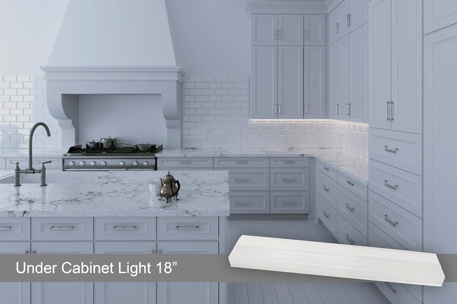 18 Inch LED Under Cabinet Lighting - Selectable Color 3000K/4000K/5000K - 800Lumens