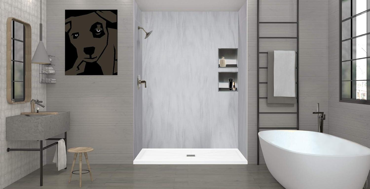 Transolid 48" x 32" White Transtone Shower Base