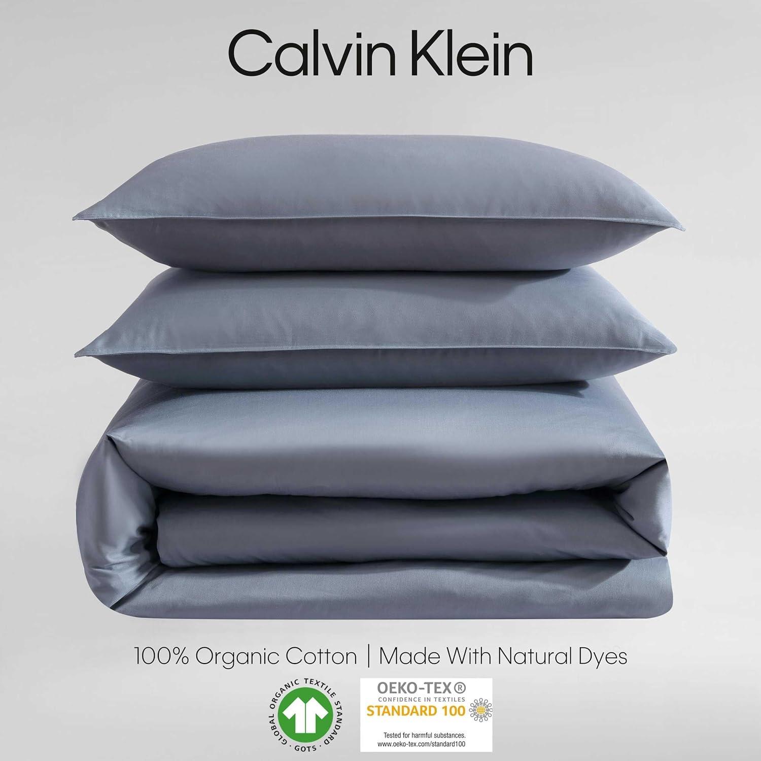 Calvin Klein Organic Earth Solid Cotton Duvet Cover Set