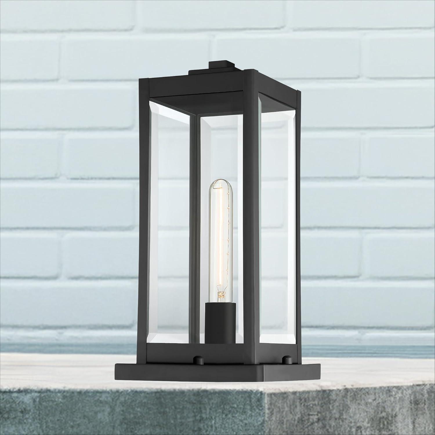 ZRQarq WVR9106EK Westover Outdoor Post Lantern, 1-Light 150 Watt, Earth Black