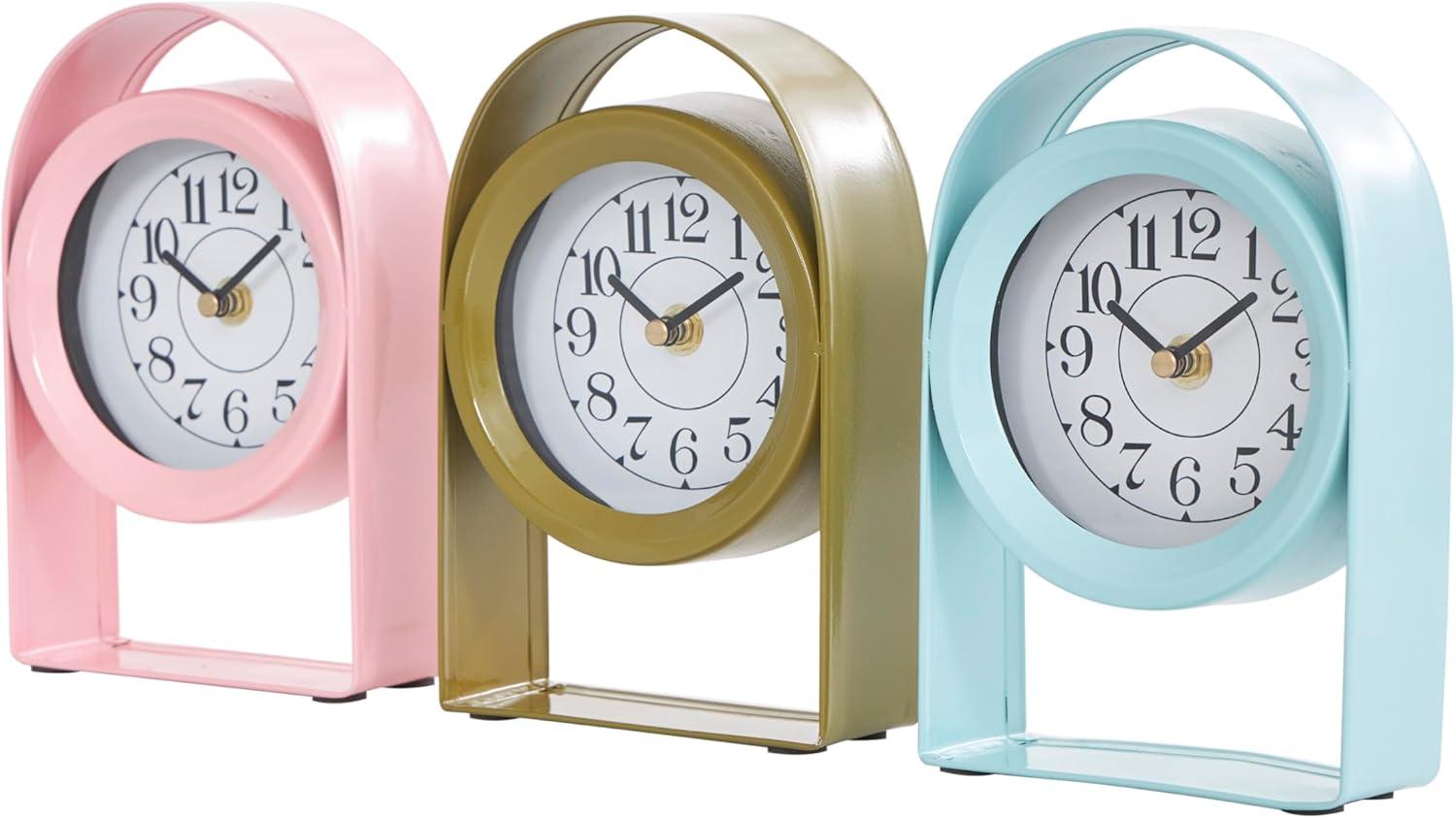 Lailah Metal Clock With Arched Stands (Set of 3)
