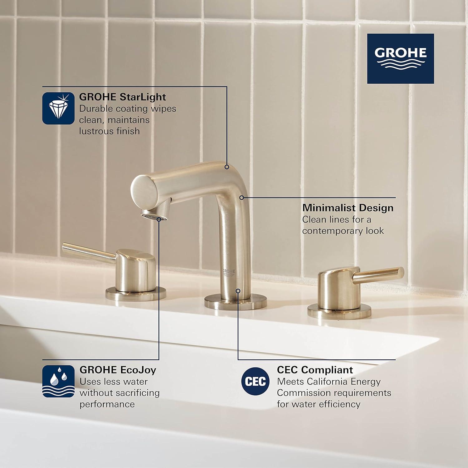 Concetto™ Mid-Arc Widespread Bathroom Faucet with Drain Assembly