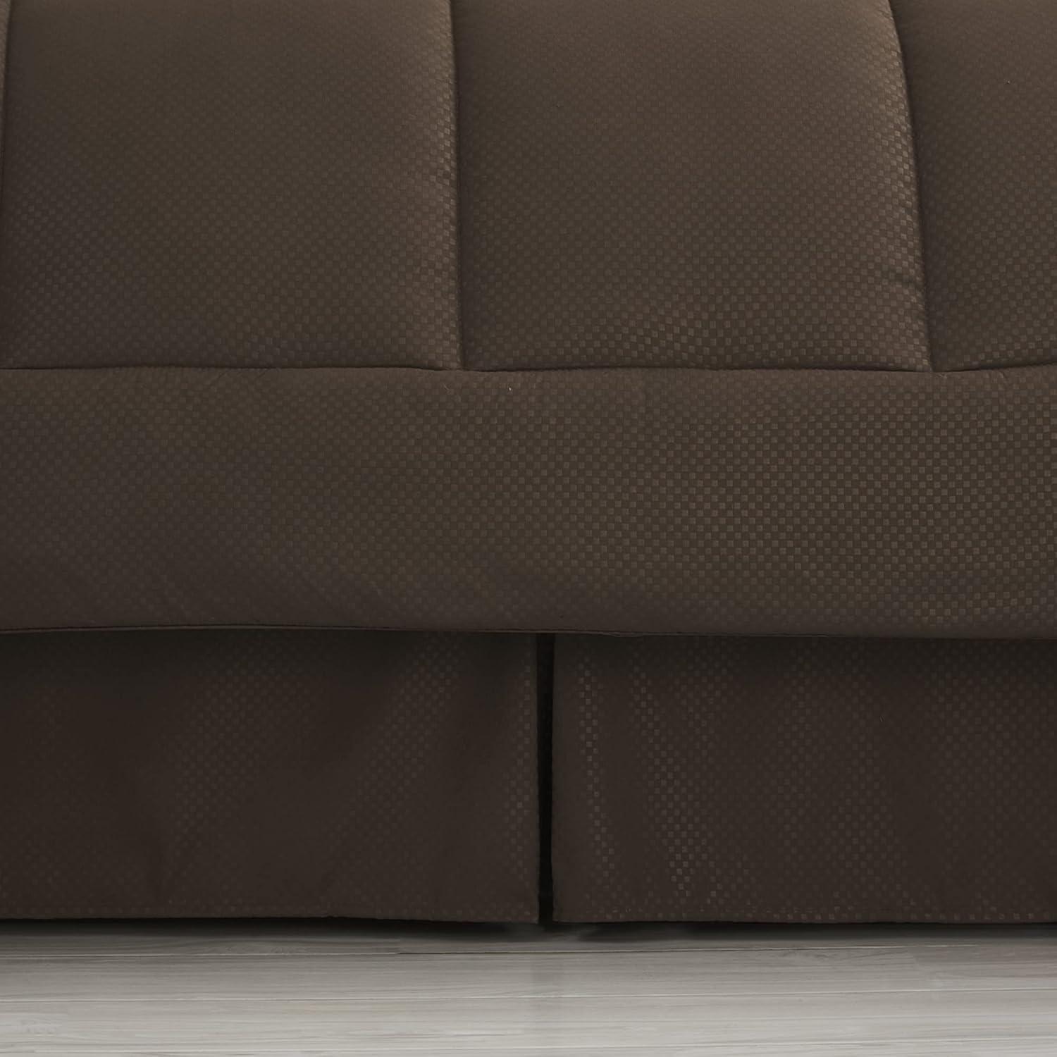 Sweet Home Collection Checkered Embossed Bed In A Bag Comforter Set