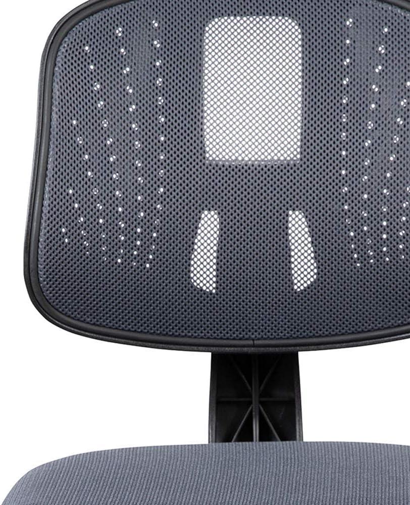 Flash Furniture Flash Fundamentals Mid-Back Gray Mesh Swivel Task Office Chair with Pivot Back