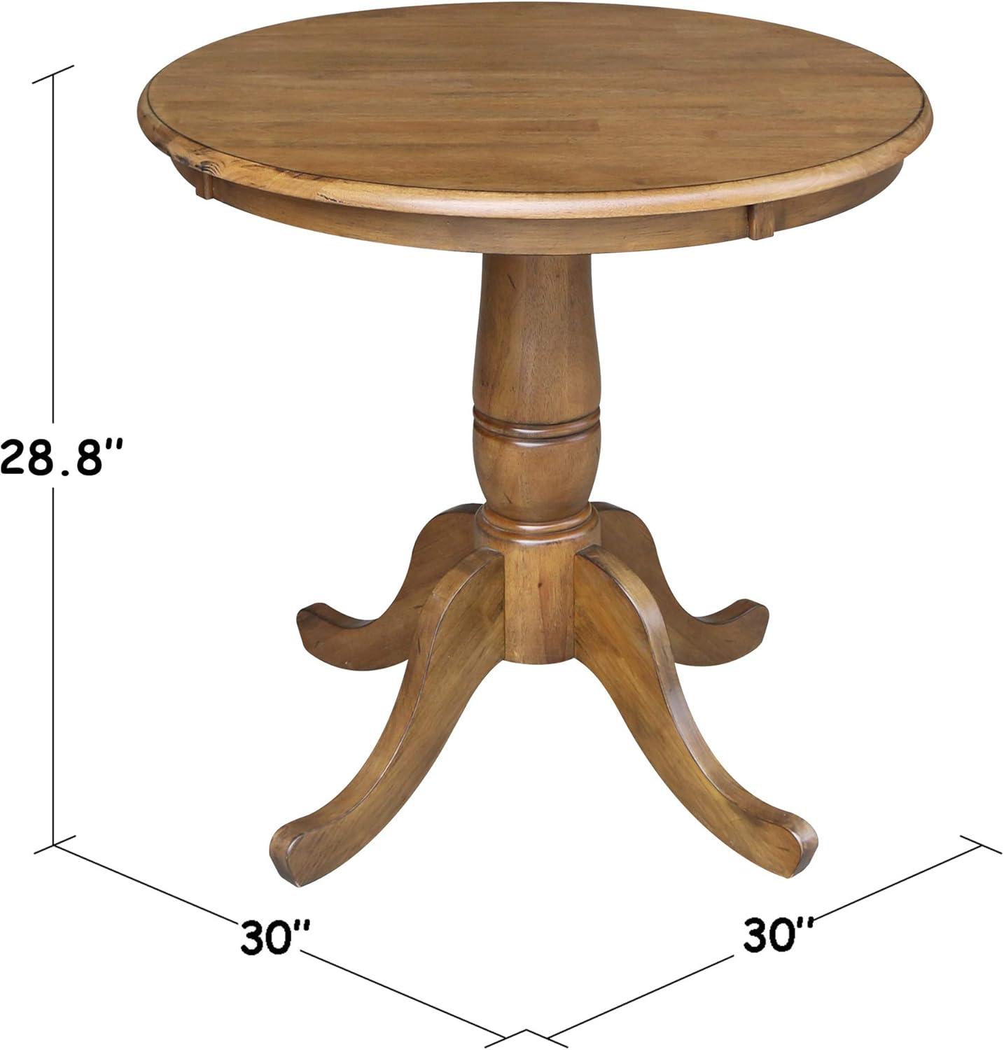 Morgan 30" Round Top Pedestal Table - International Concepts