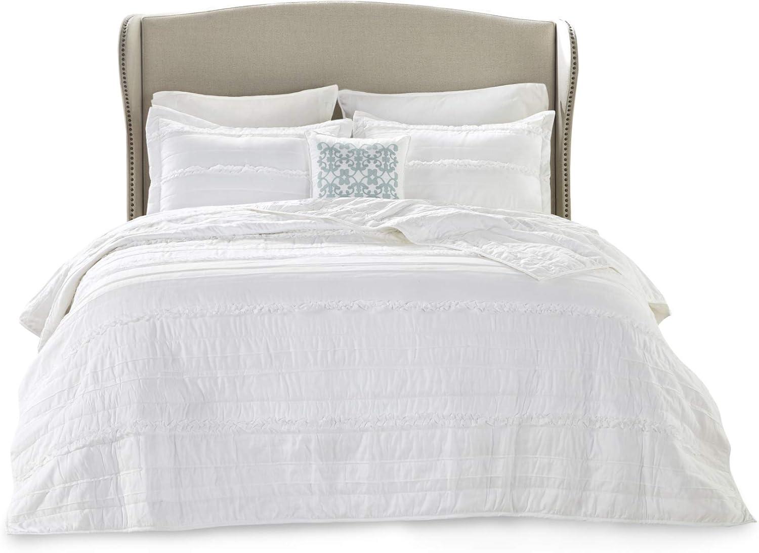 Alexis Ruffle Quilted Coverlet Set - 4pc