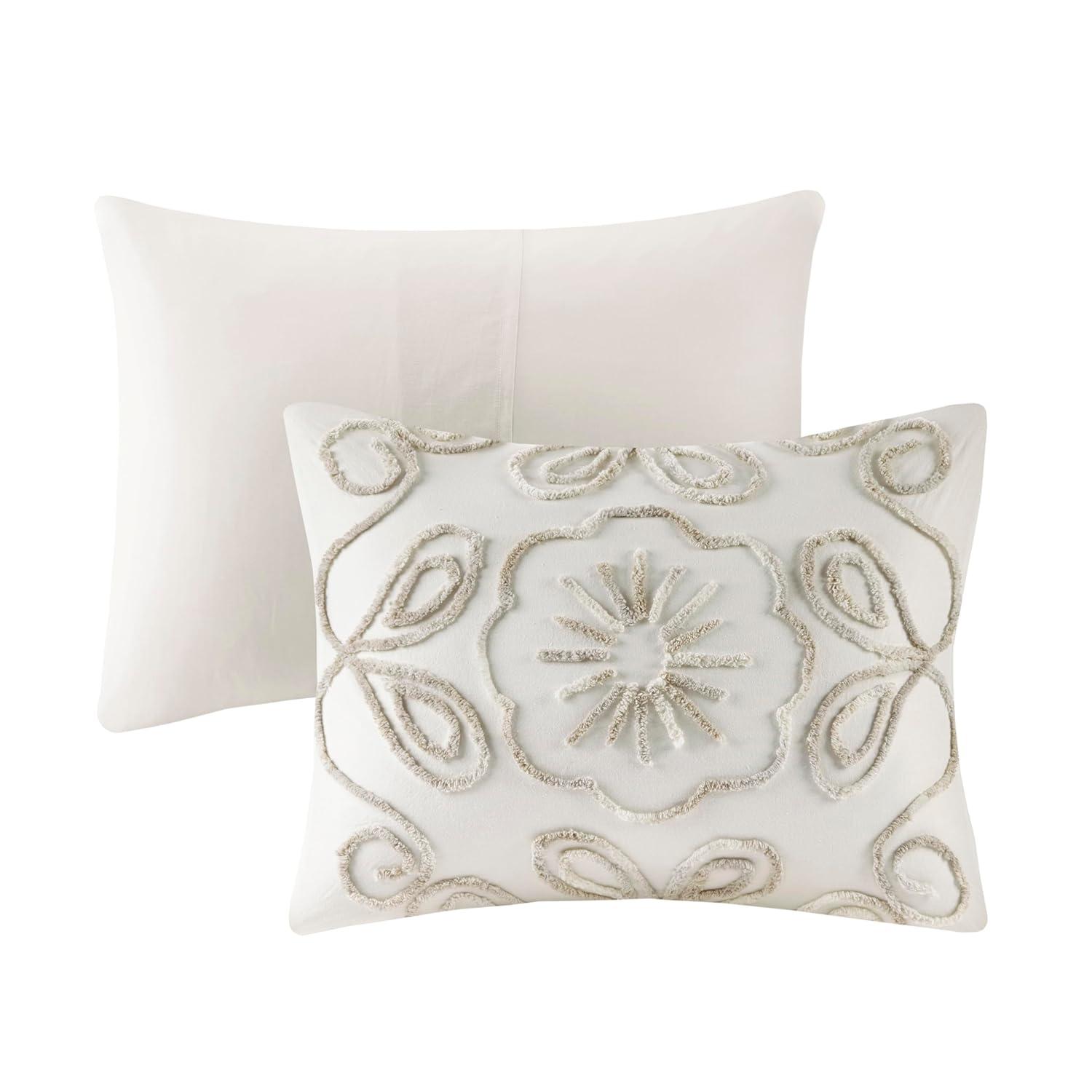 Violette 3 Piece Tufted Cotton Chenille Duvet Cover Set