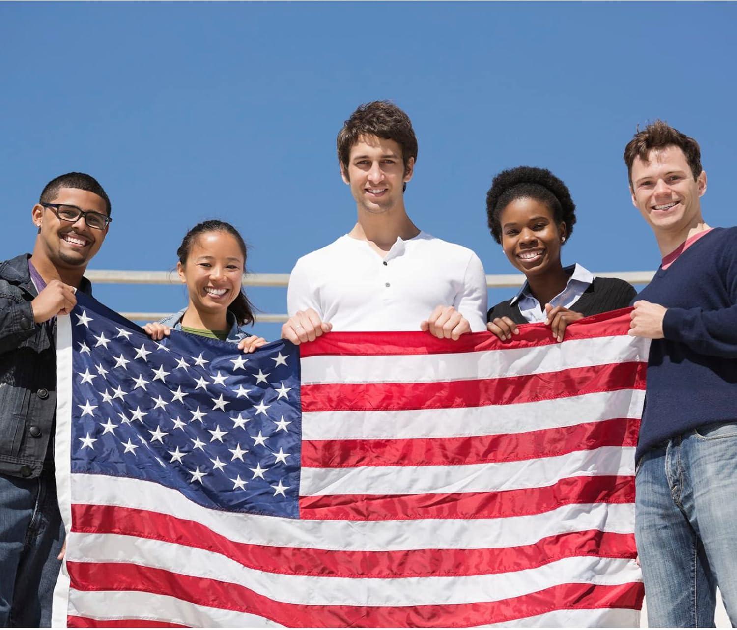 American Flags for Outside | American Flag | 3x5 American Flag -Heavy Duty Nylon Flags For Outside 3x5 Outdoor Flag with Embroidered Stars and Sewn Stripes 3x5 US Flag for High Wind