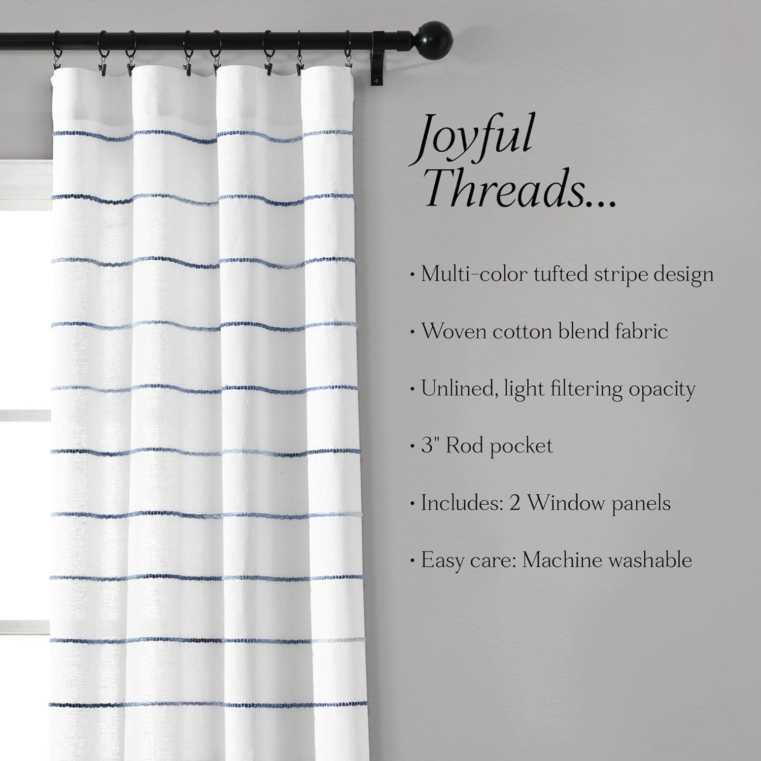 Reyna Semi Sheer Curtain Pair (Set of 2)