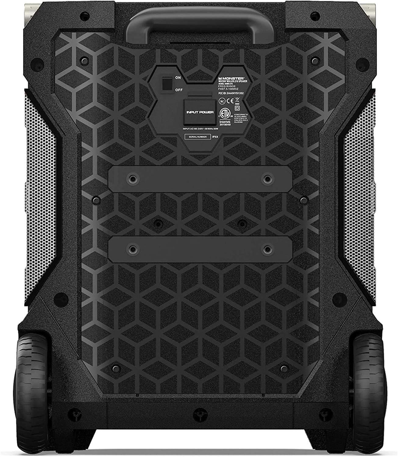 Monster MNRR270 Rockin' Roller 270 Portable Indoor/Outdoor Wireless Speaker - Black