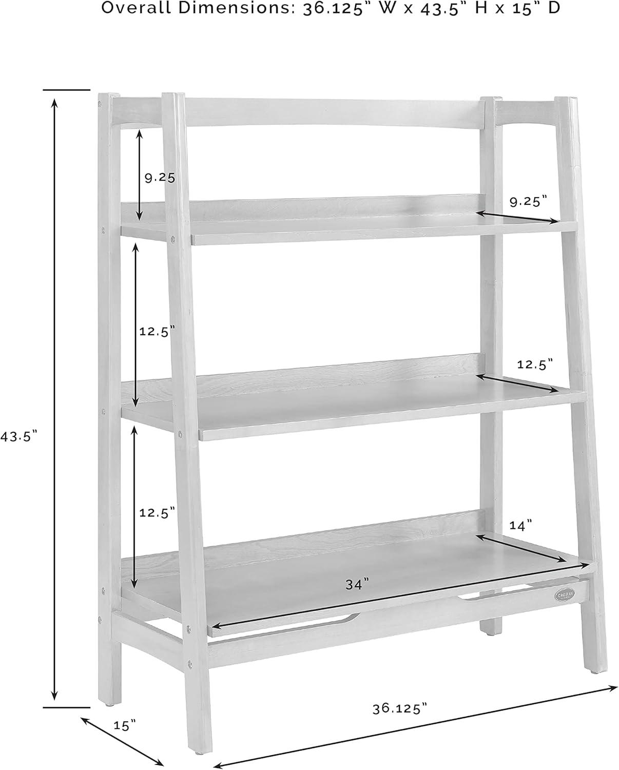 Landon Light Brown Wood Ladder Bookcase