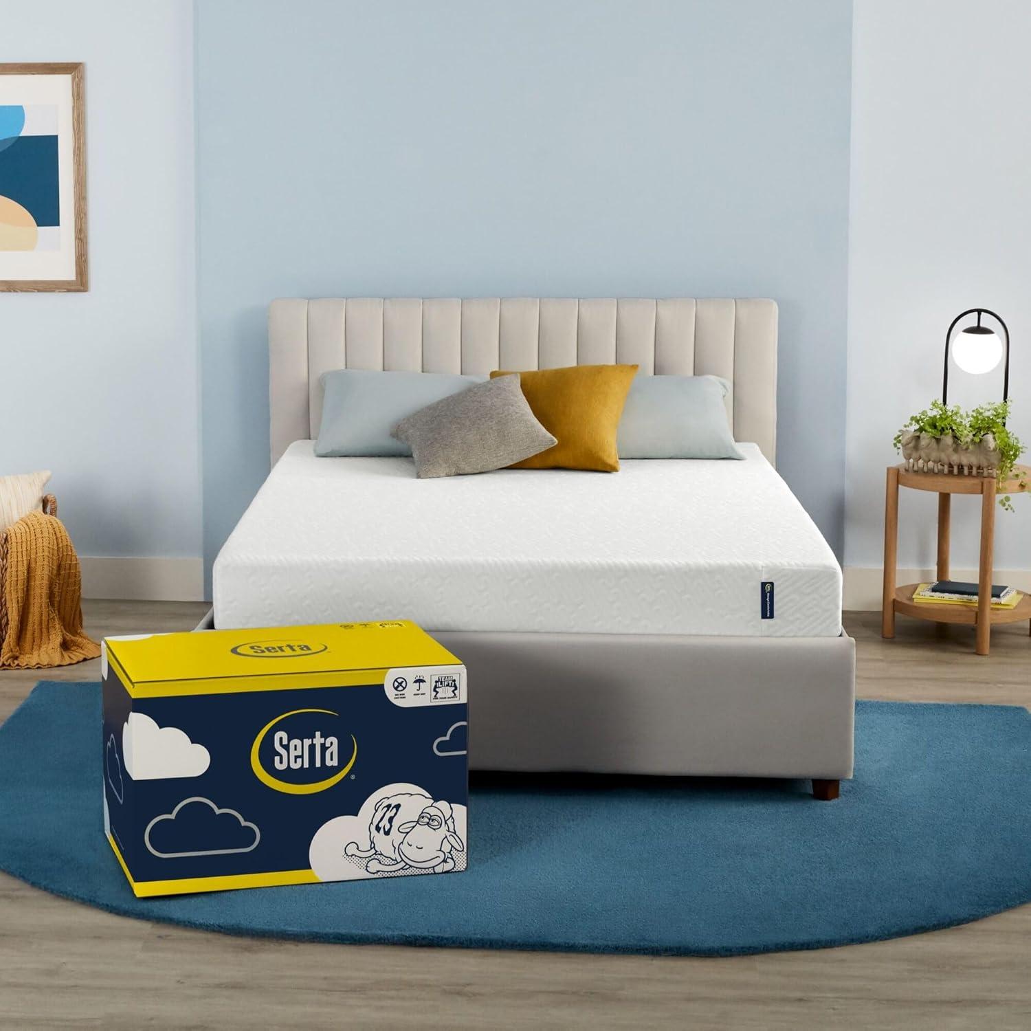 Queen White Gel Memory Foam Innerspring Mattress