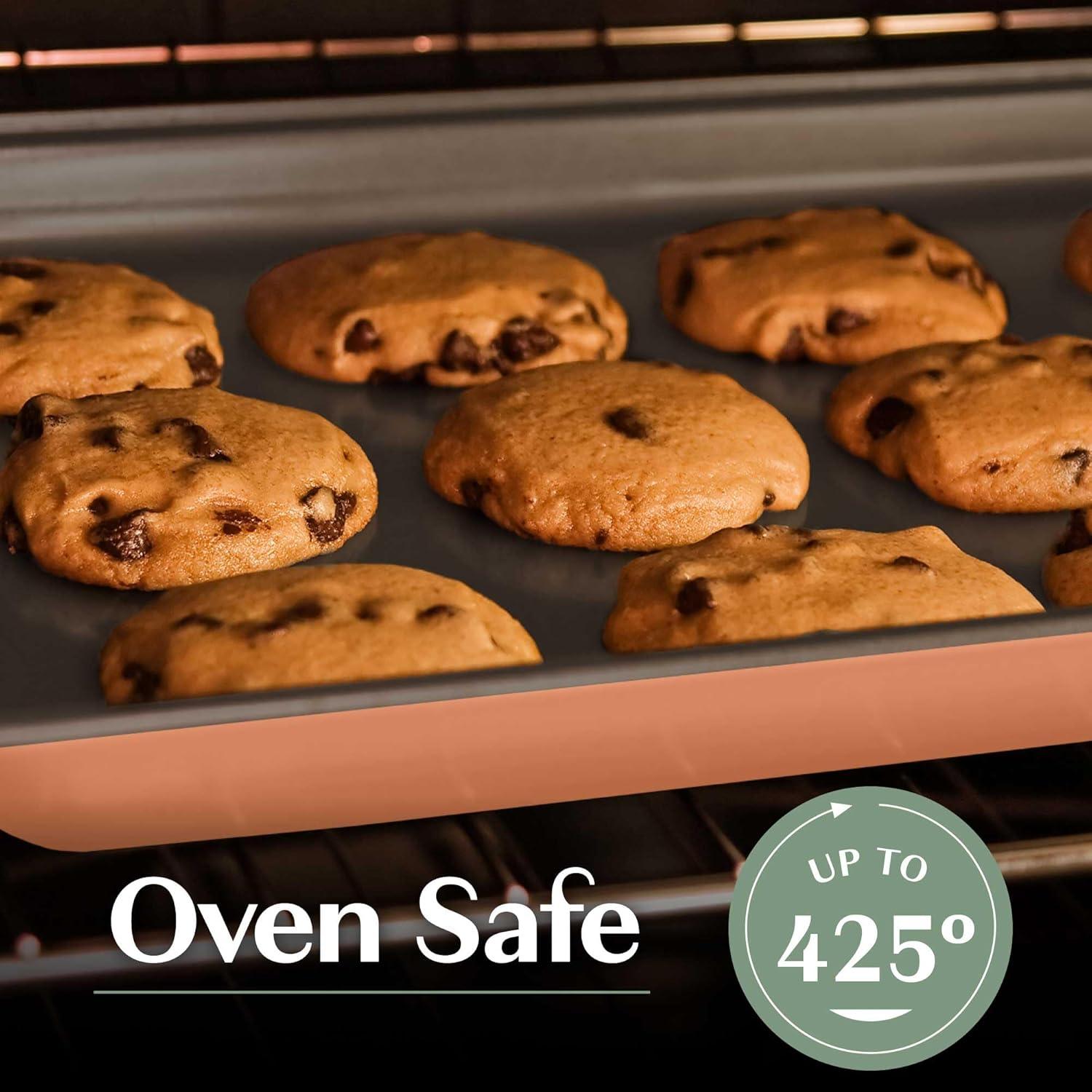 Terracotta and Gray Nonstick 8-Piece Stackable Bakeware Set