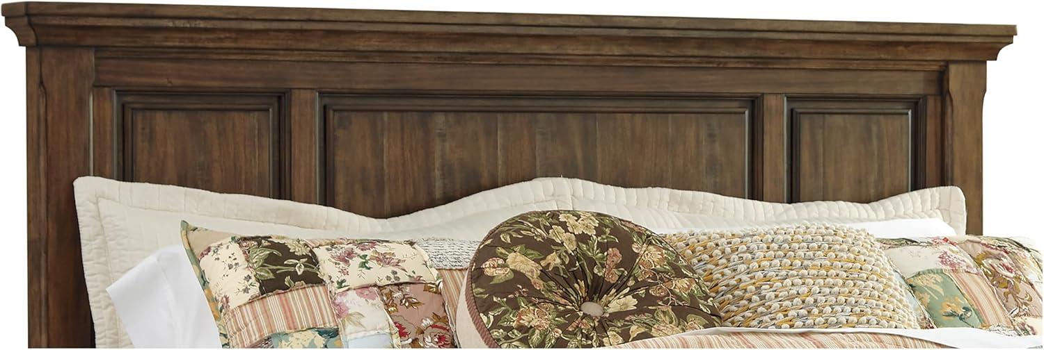 Elegant King/Cal King Sleigh Headboard with Storage, Dark Brown