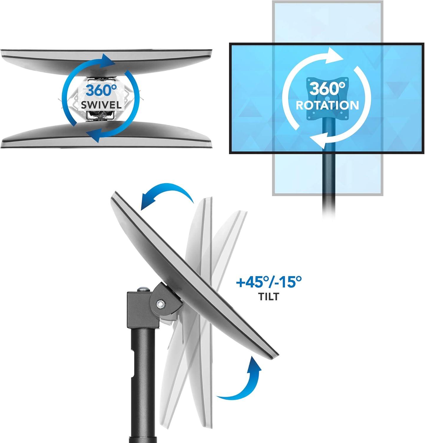 Mount-it Mount-It Point-of-Sale Register Stand for Checkout Stations and Screens | Height Adjustable Pole