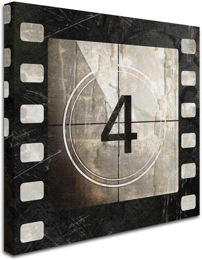 Vintage Filmstrip Countdown Wrapped Canvas Wall Art