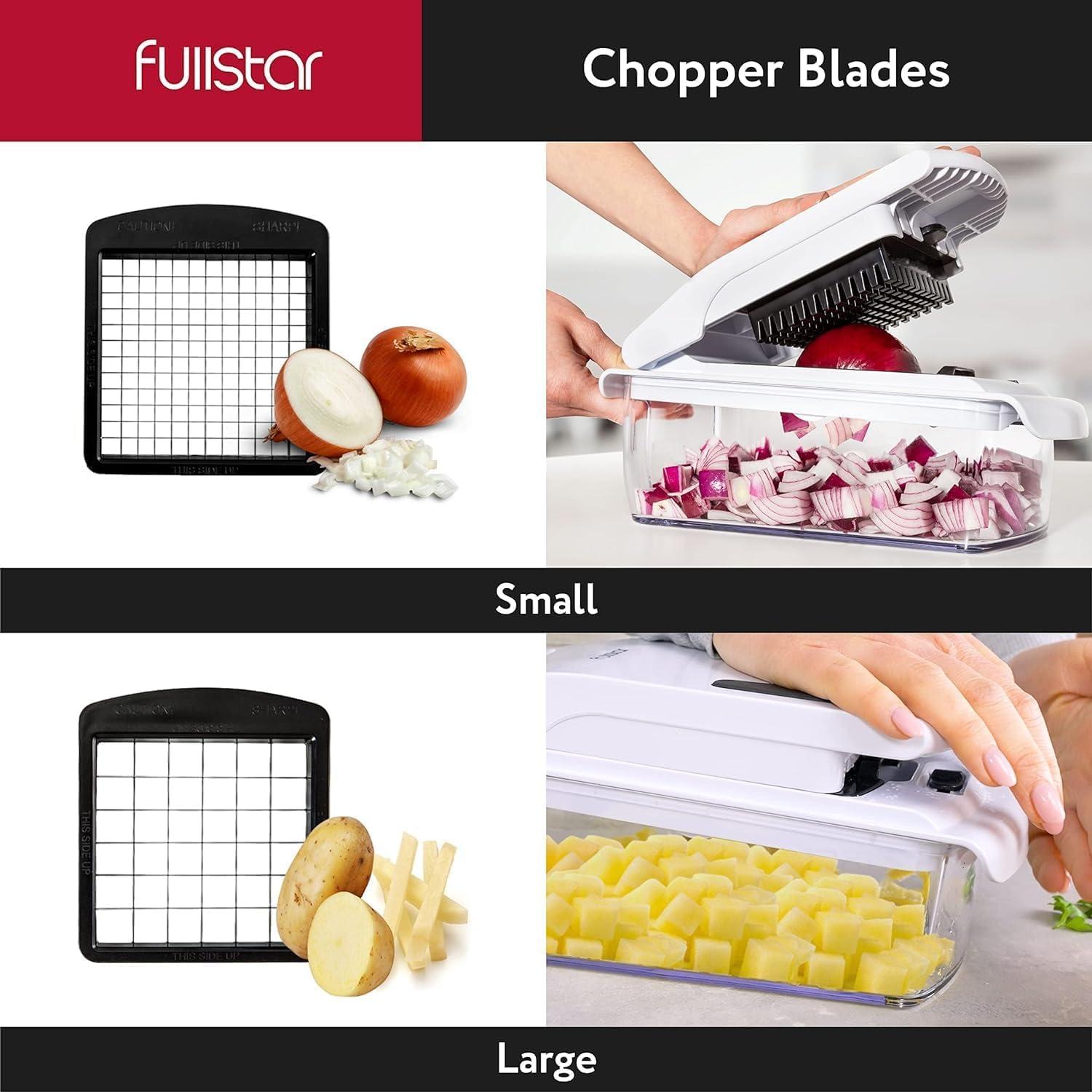 Fullstar White and Black ABS Plastic Vegetable Chopper with Spiralizer