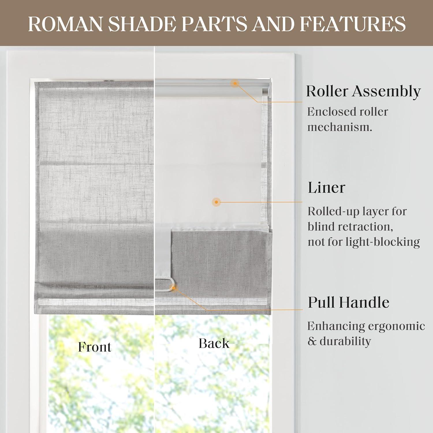 Kyler Linen Blend Light Filtering Single Roman Shade