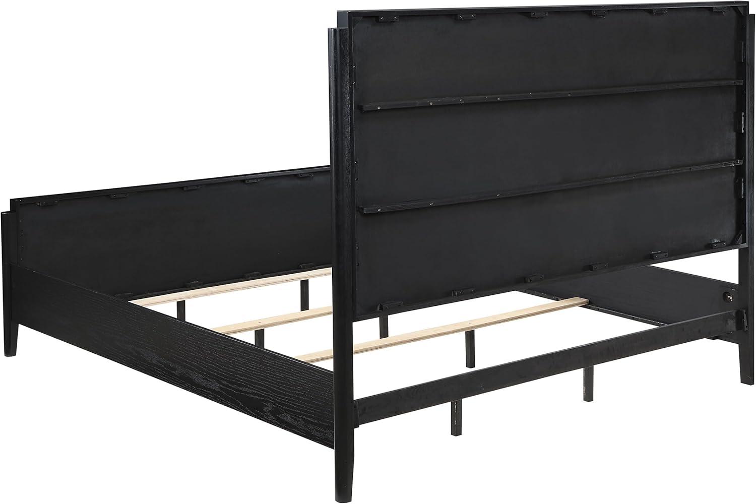 Kirby Kha Brookmead Wood Panel Bed Black