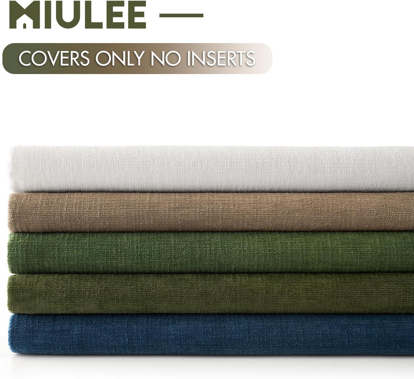 MIULEE Pack of 2 Decorative Linen Pillow Covers 18x18 Inch Brick Farmhouse Soild Neutral Throw Pillow Covers Soft Accent Decorative Pillowcases Home Decors for Couch Sofa Bed Living Room