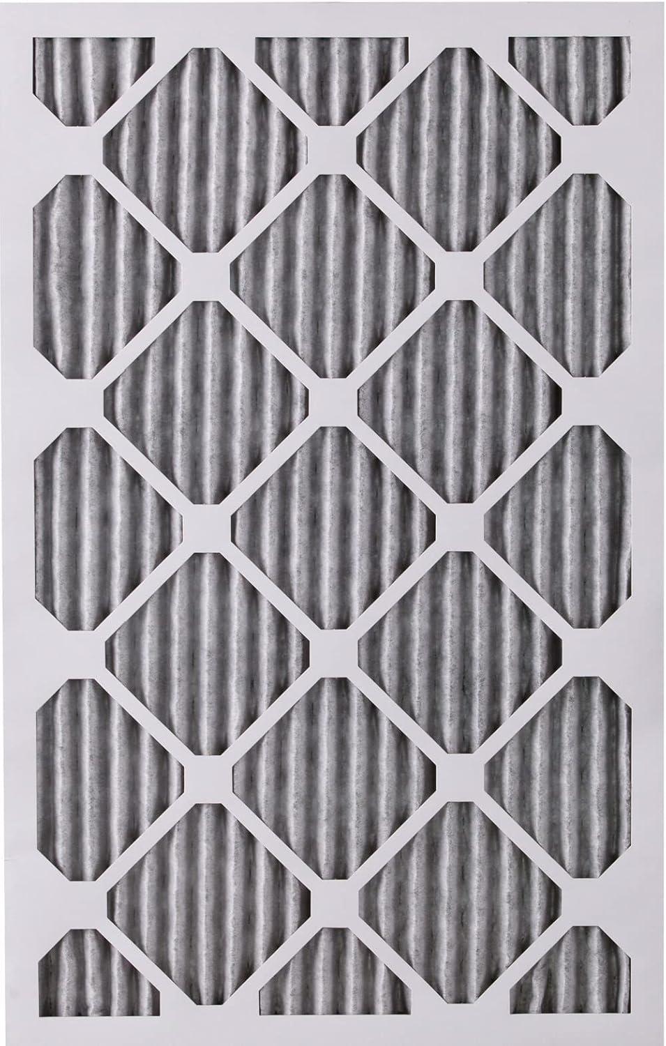 20x24x1 (19_1/2x23_7/16) Furnace Air Filters MERV 10 Pleated Plus Carbon 6 Pack