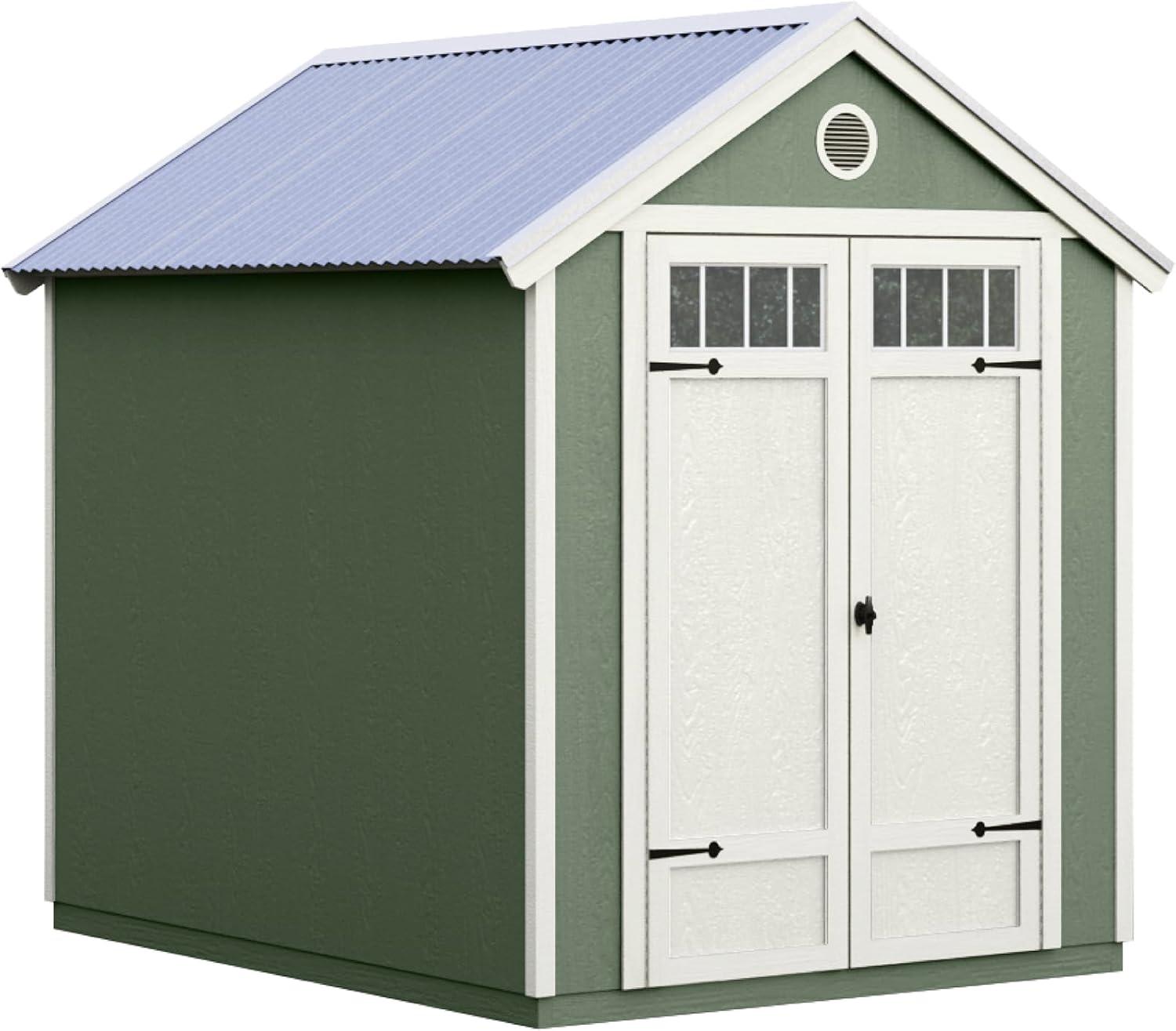 Handy Home Garden 6 ft. W x 8 ft. D Wood Storage Shed with Floor
