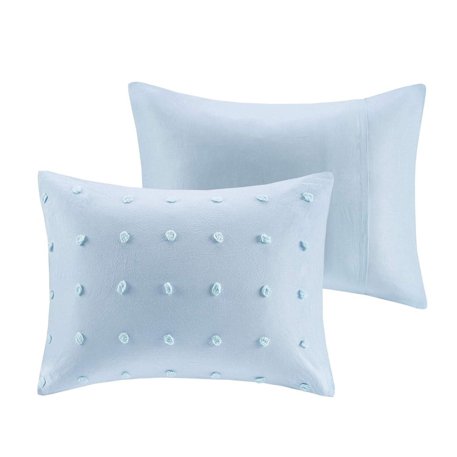 Intelligent Design Brooklyn Cotton Jacquard Comforter Set with Euro Shams and Throw Pillows