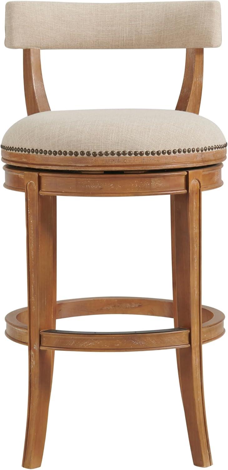 Hanover Solid Rubber Wood Swivel Counter And Bar Stool