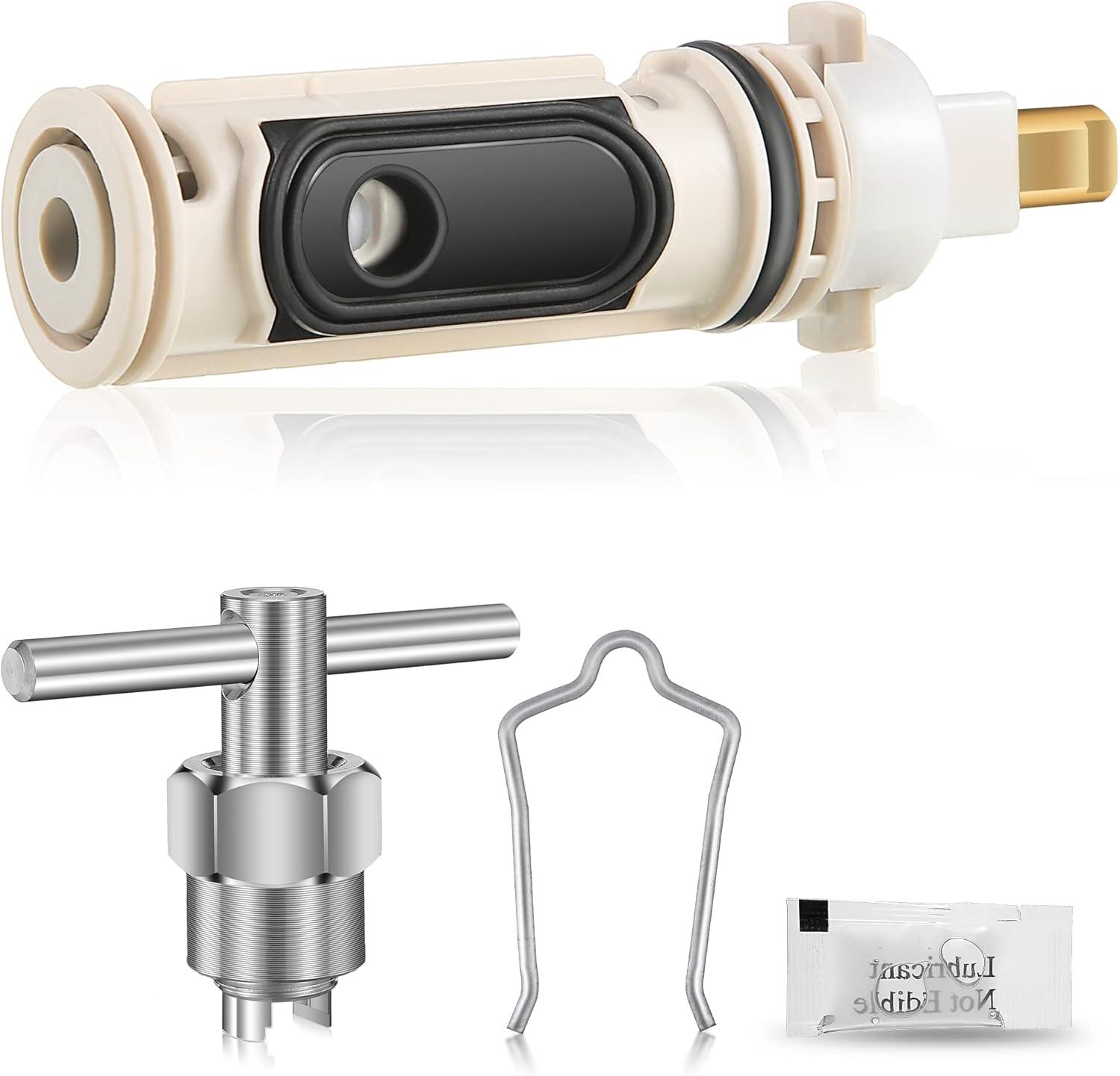 1222 Replacement Cartridge with Moen 104421 Cartridge Puller Removal Tool Retainer Clip Compatible with Moen One-Hanlde Posi Temp 1222B Shower Bathtub Faucet (1222 cartridge +104421 cartridge puller)