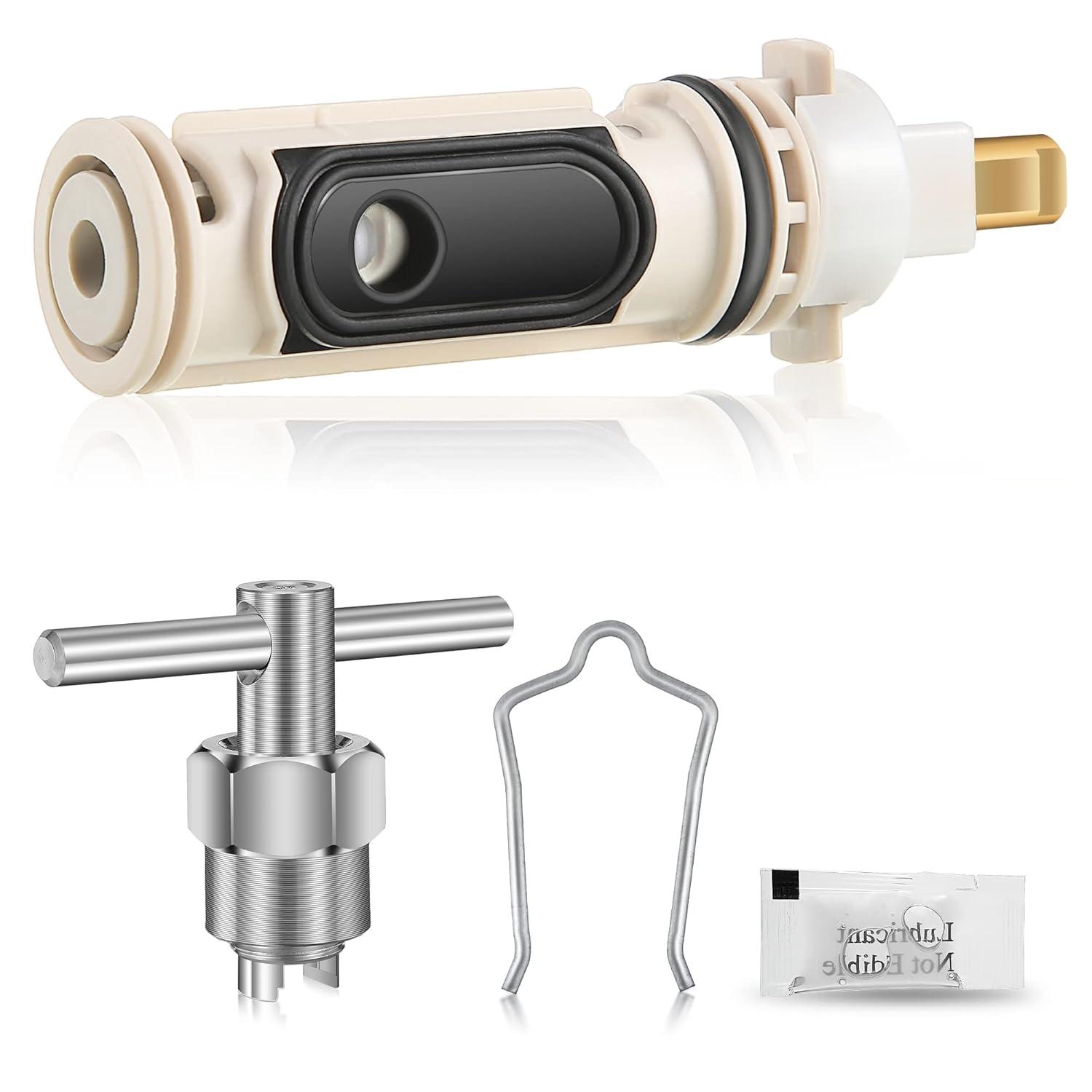 1222 Replacement Cartridge with Moen 104421 Cartridge Puller Removal Tool Retainer Clip Compatible with Moen One-Hanlde Posi Temp 1222B Shower Bathtub Faucet (1222 cartridge +104421 cartridge puller)