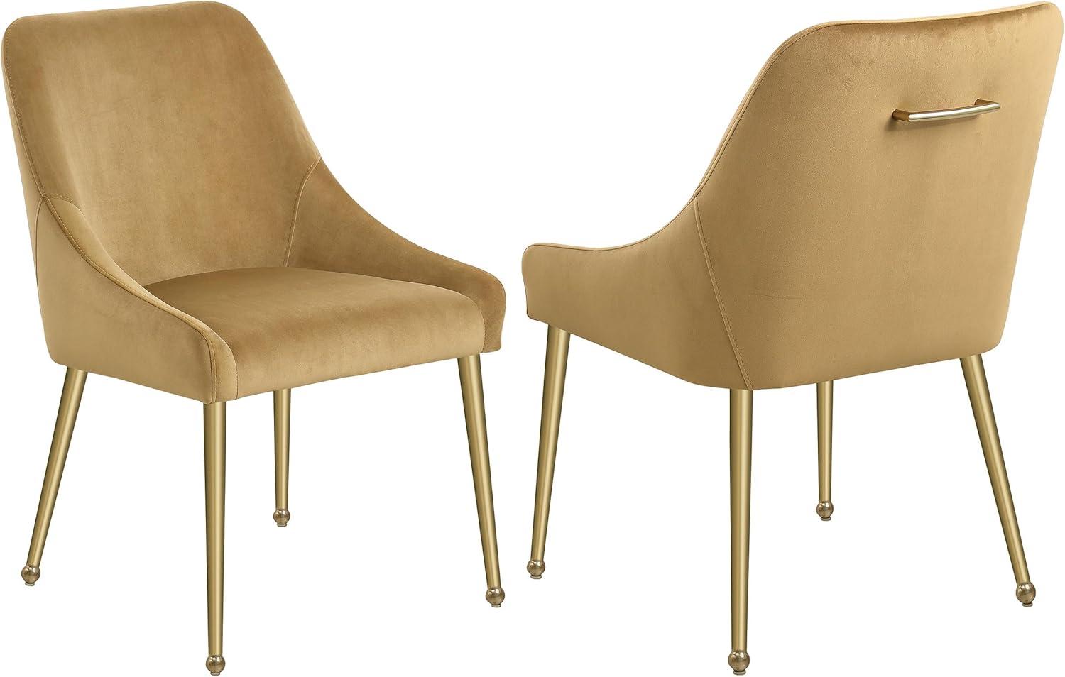 Coaster Mayette Velvet Parsons Wingback Dining Side Chair in Brown