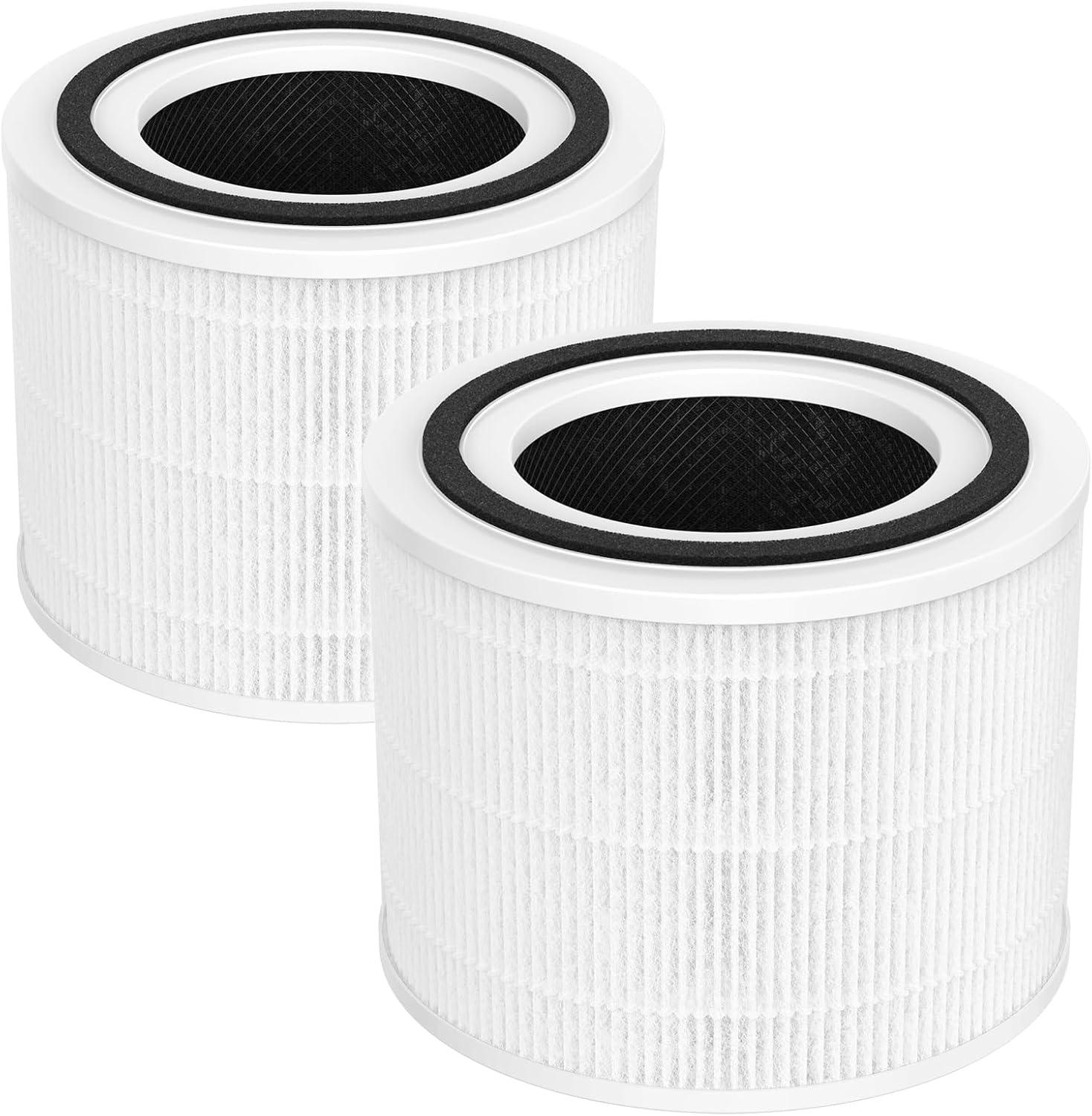 2-Pack Core 300 Replacement Filter for LEVOIT Core 300 and Core 300S Air Purifier, H13 True HEPA Filter and Activated Carbon, Replace Core 300-RF