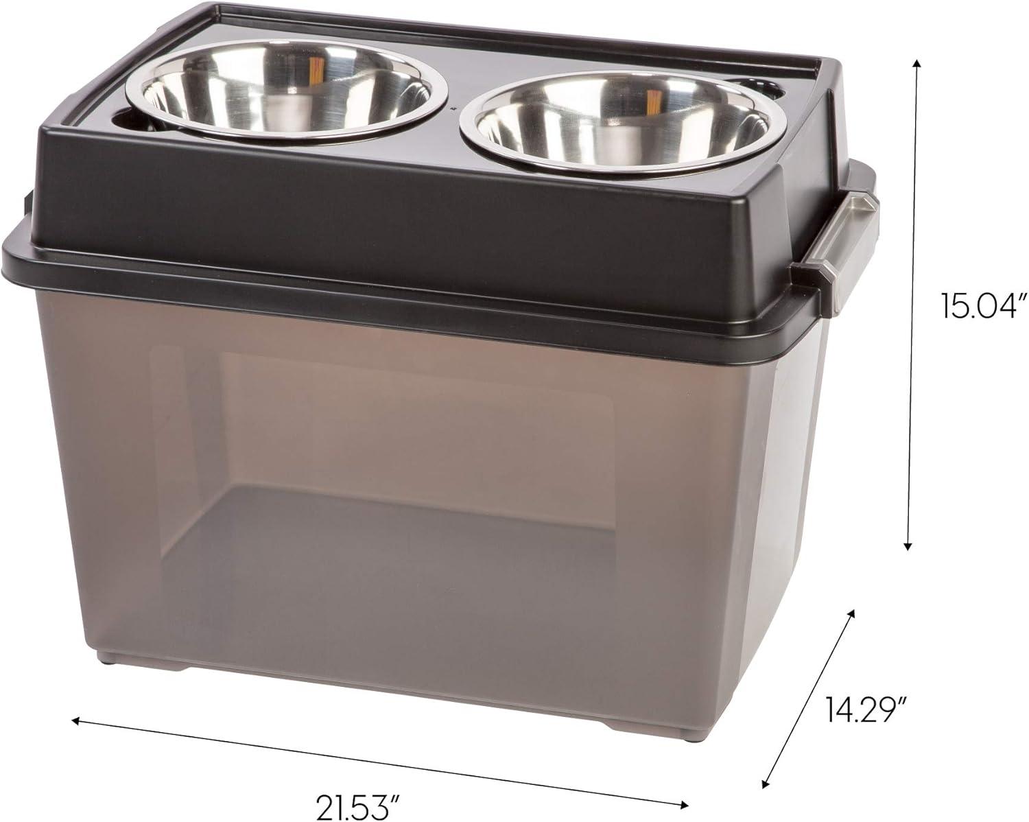 IRIS USA, Inc. Elevated Feeder Food Container Pet Placemat