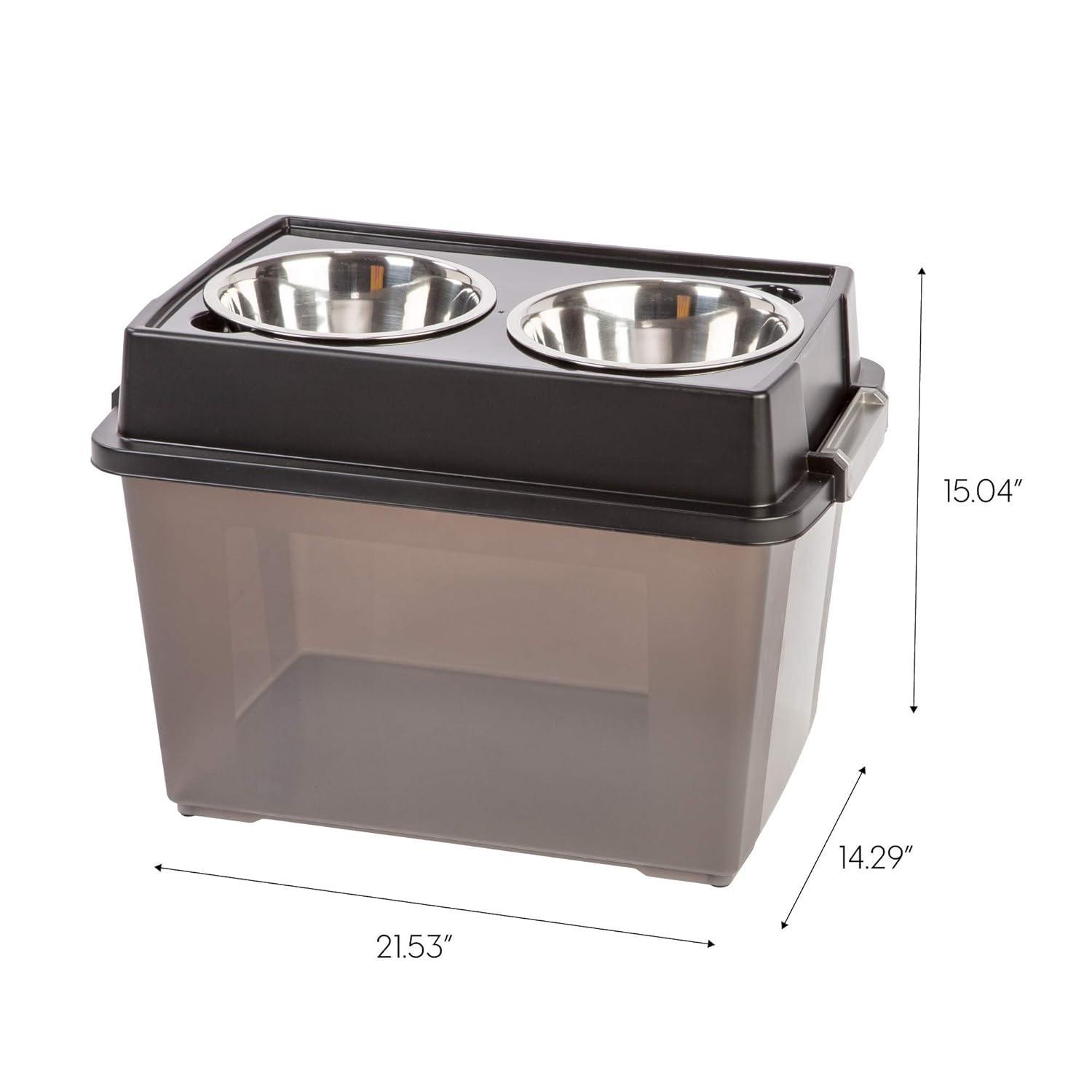 IRIS USA, Inc. Elevated Feeder Food Container Pet Placemat