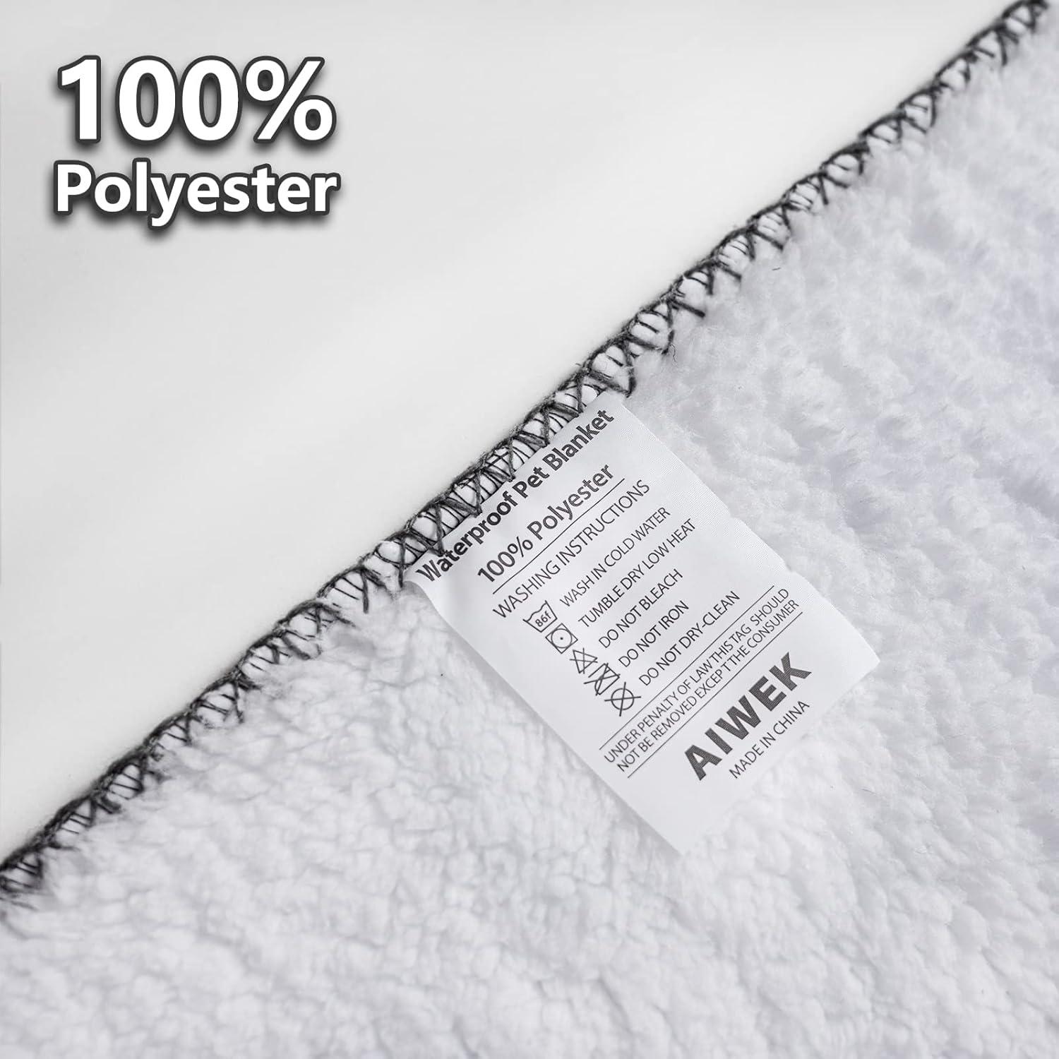 Waterproof Pet Blanket Dog Blankets, Pattern Printing Super Soft Warm Fluffy Facecloth Sofa Car Bed Protector, Urine Proof Washable Outdoor Pet Blanket for Puppy Large Dogs & Cats 40 * 30 inch