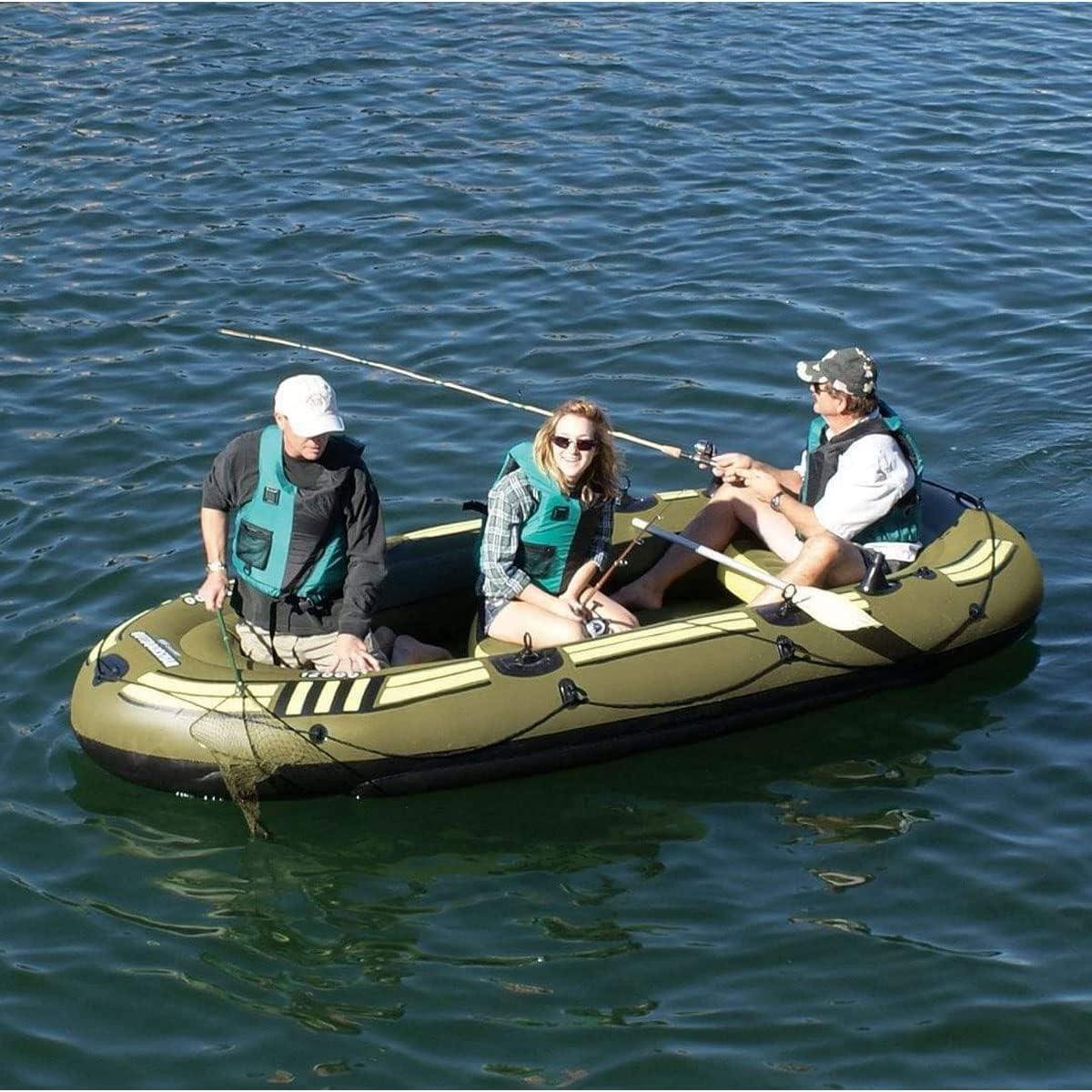 Solstice Outdoorsman Green Inflatable 6-Person Fishing Boat