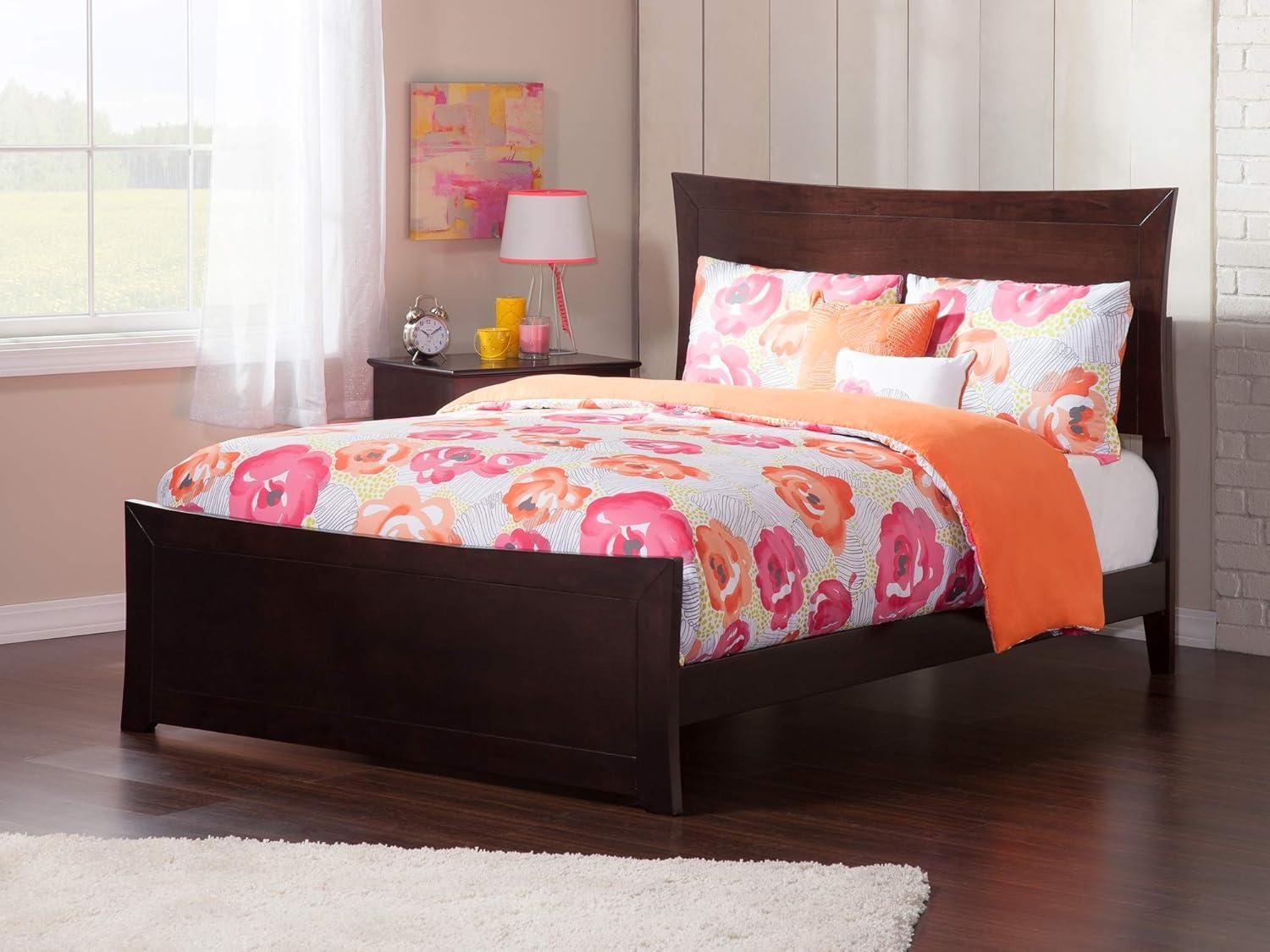 Metro Low Profile Solid Wood Platform Bed with Matching Footboard
