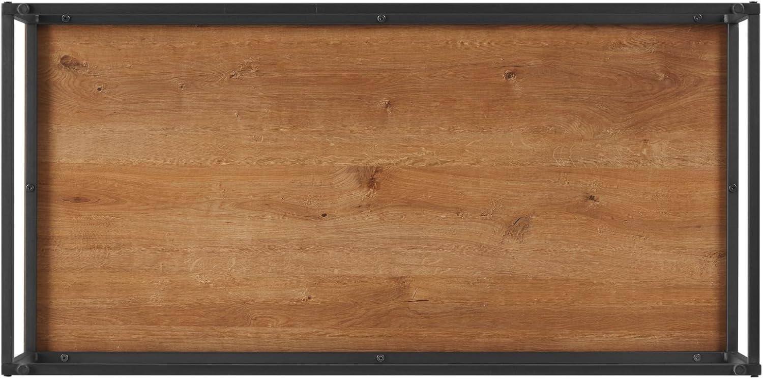 Walker Edison Modern Wood and Metal Lift-Top Coffee Table, English Oak