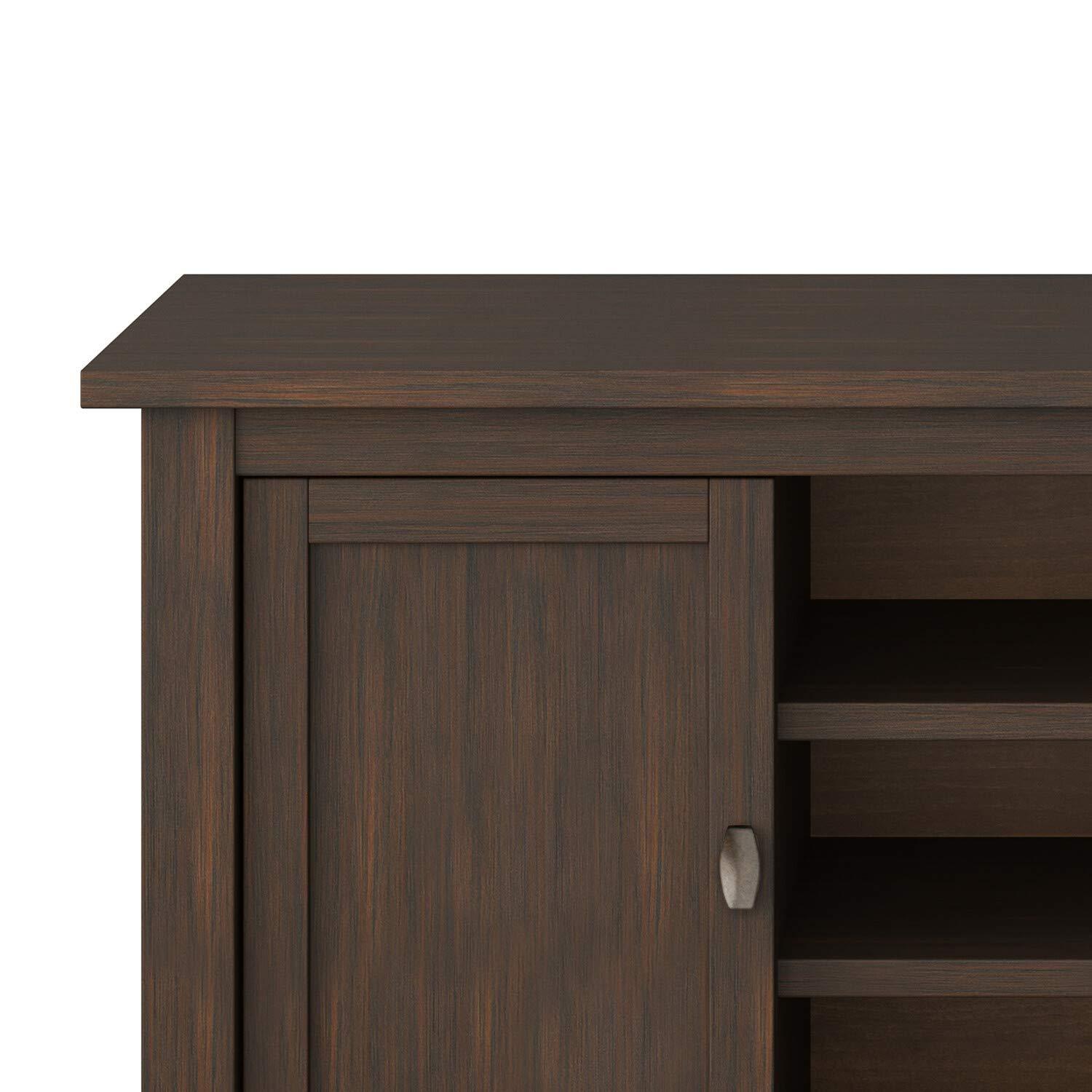 Simpli Home Warm Shaker 47"W Solid Wood TV Stand for TVs up to 55" with 2 Storage Cabinets and 2 Drawers